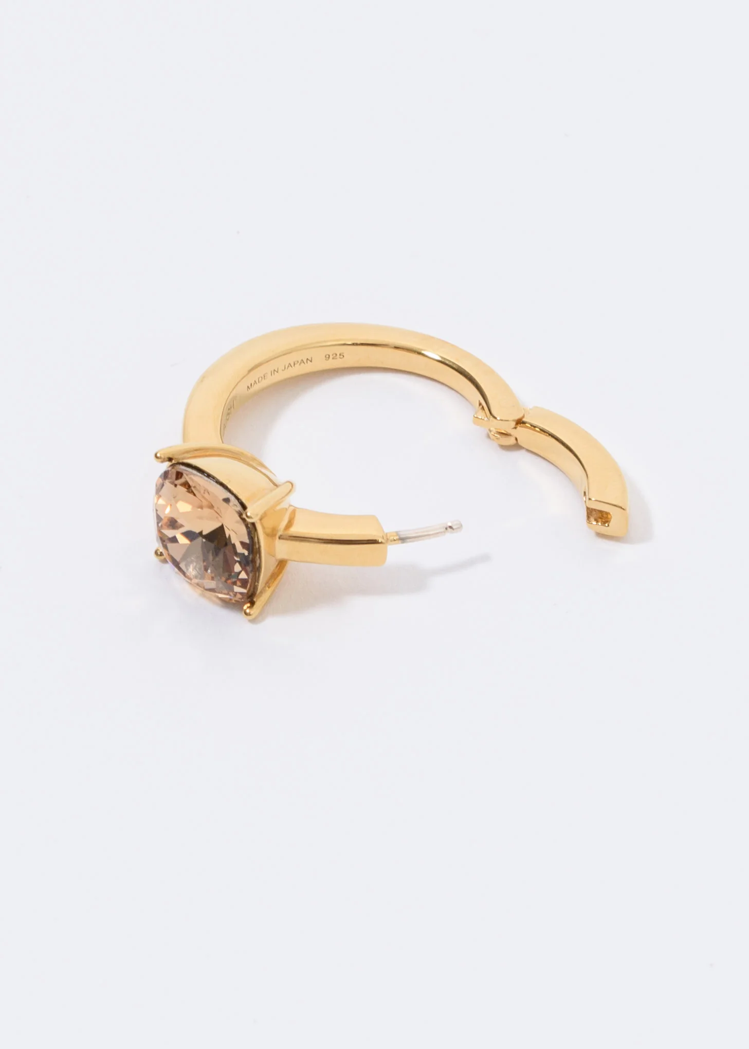 Gold And Gold  Solitaire Single Earring - Image 2