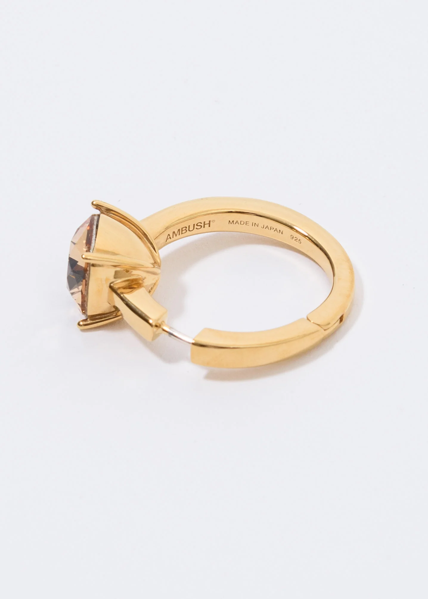 Gold And Gold  Solitaire Single Earring - Image 3