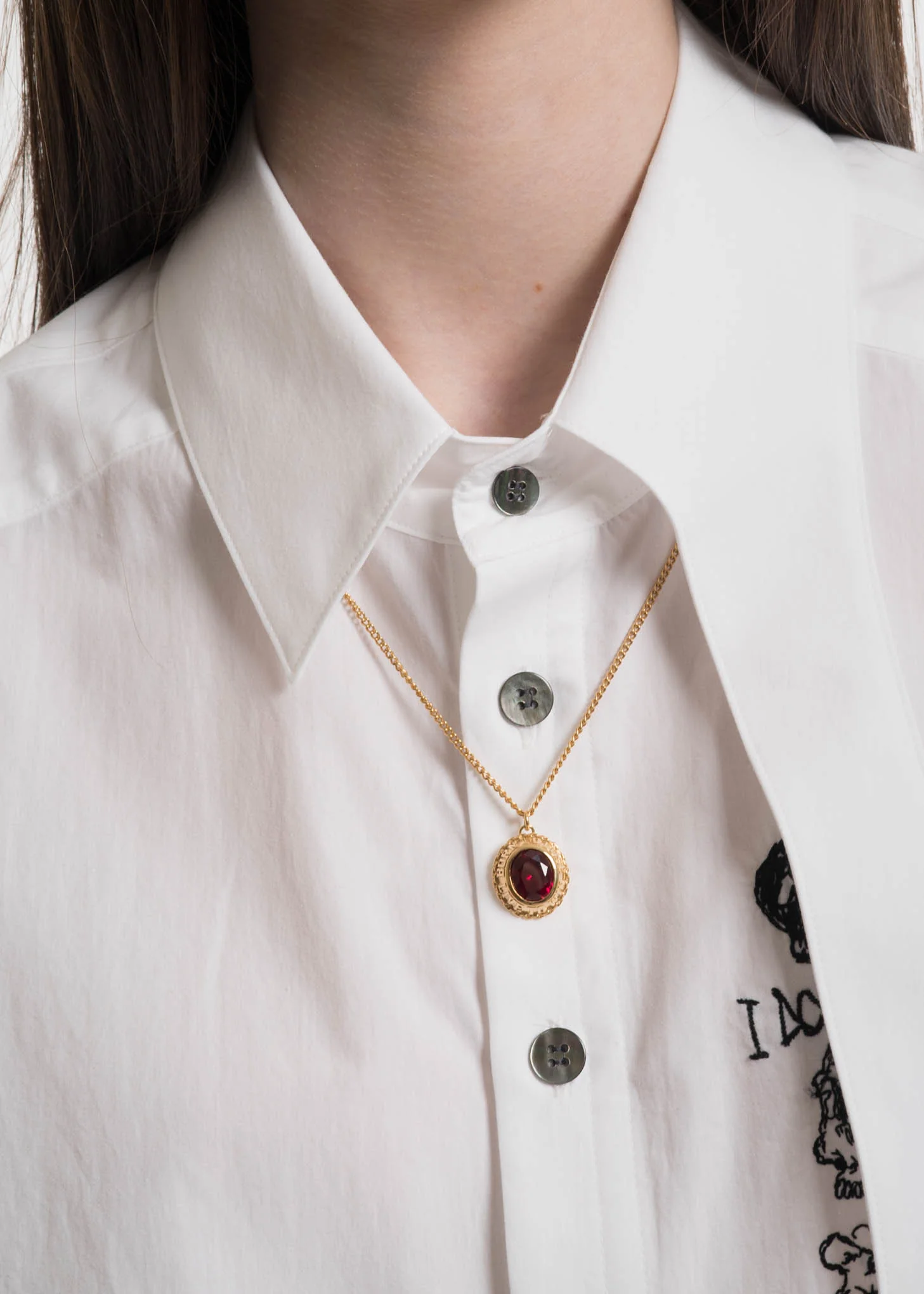 Gold and Red Class Pendent