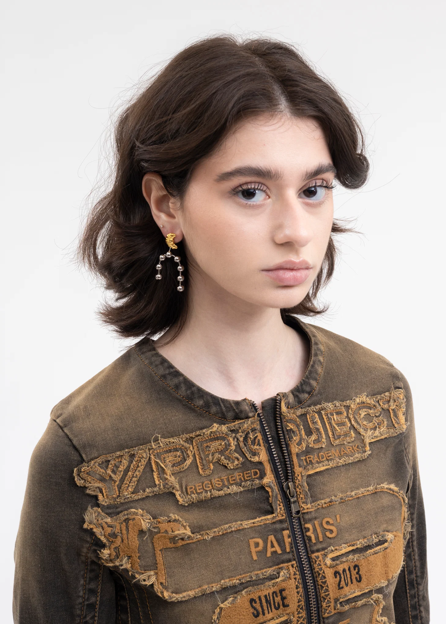 Gold And Silver Balls Earring -Single - Image 2