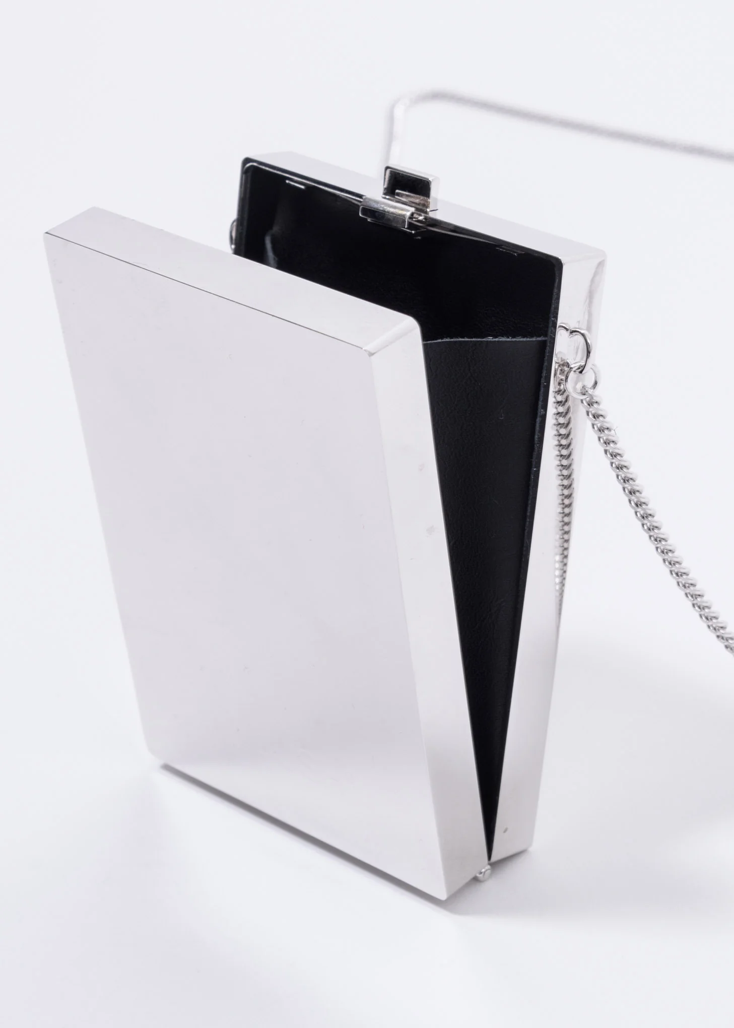 Silver Metal Card Case Shoulder Bag - Image 2