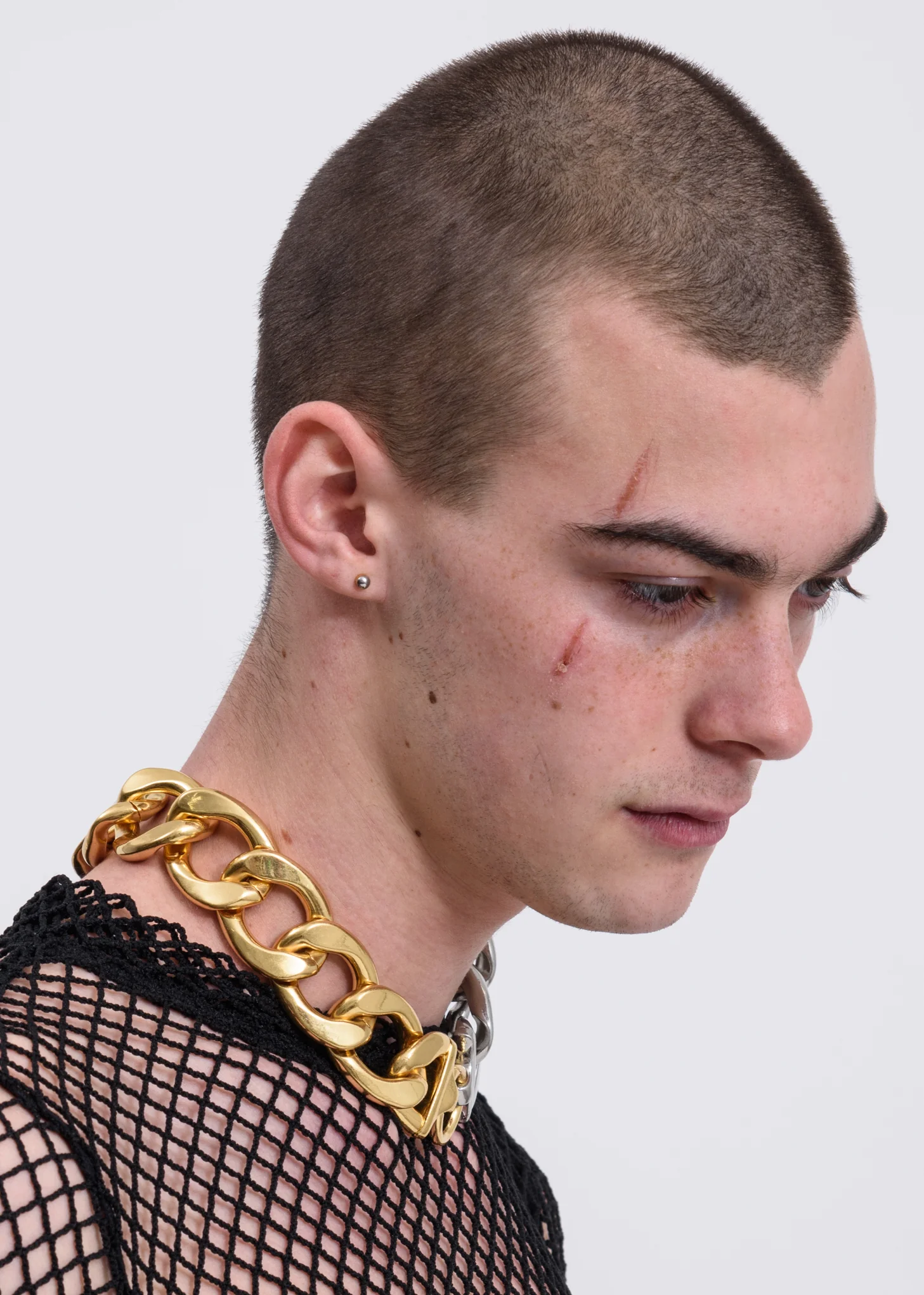 Gold And Silver Mix Bold Chain Necklace - Image 2