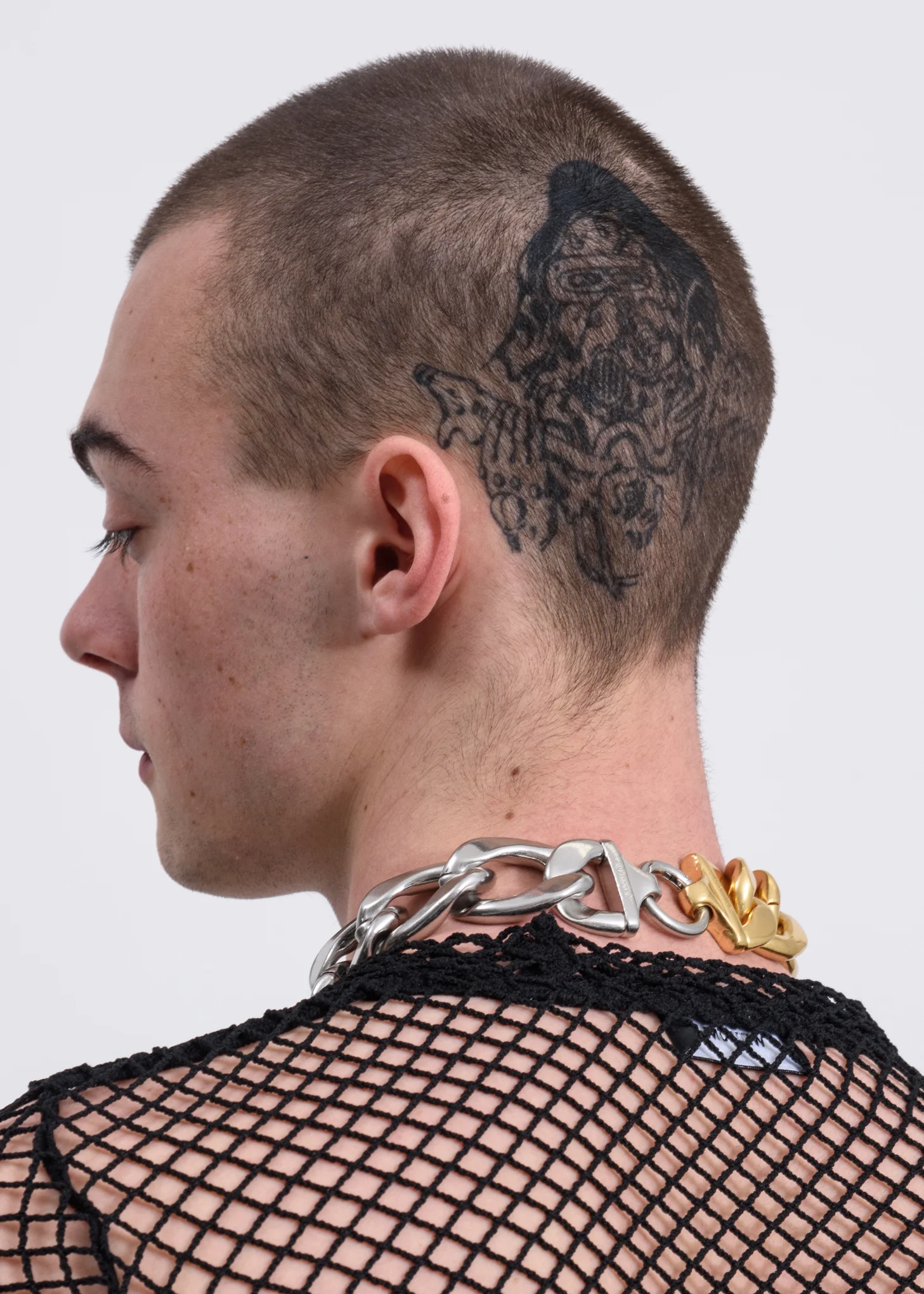 Gold And Silver Mix Bold Chain Necklace - Image 3