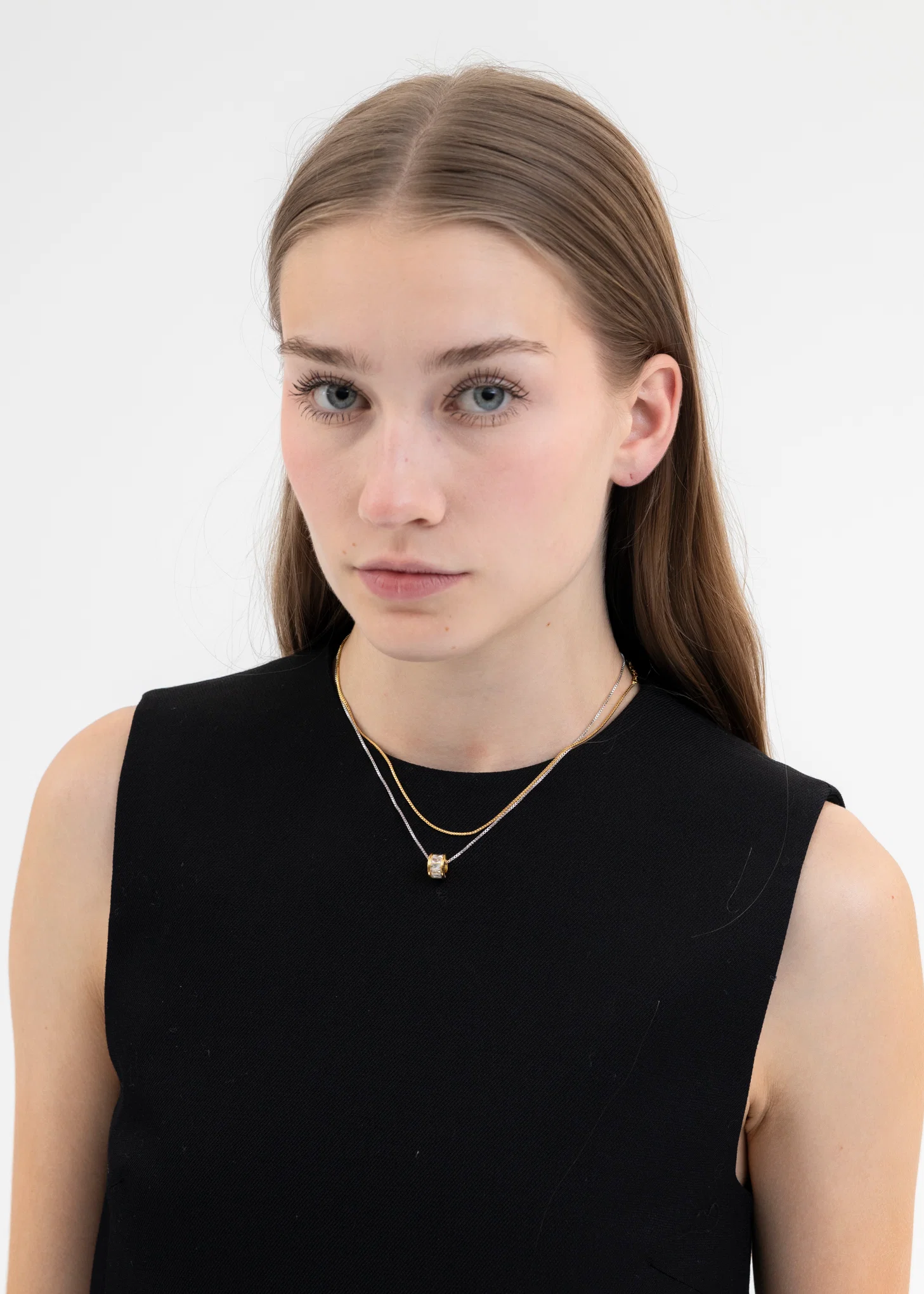Gold And Sliver SHUANGGUI  Necklace Set - Image 2