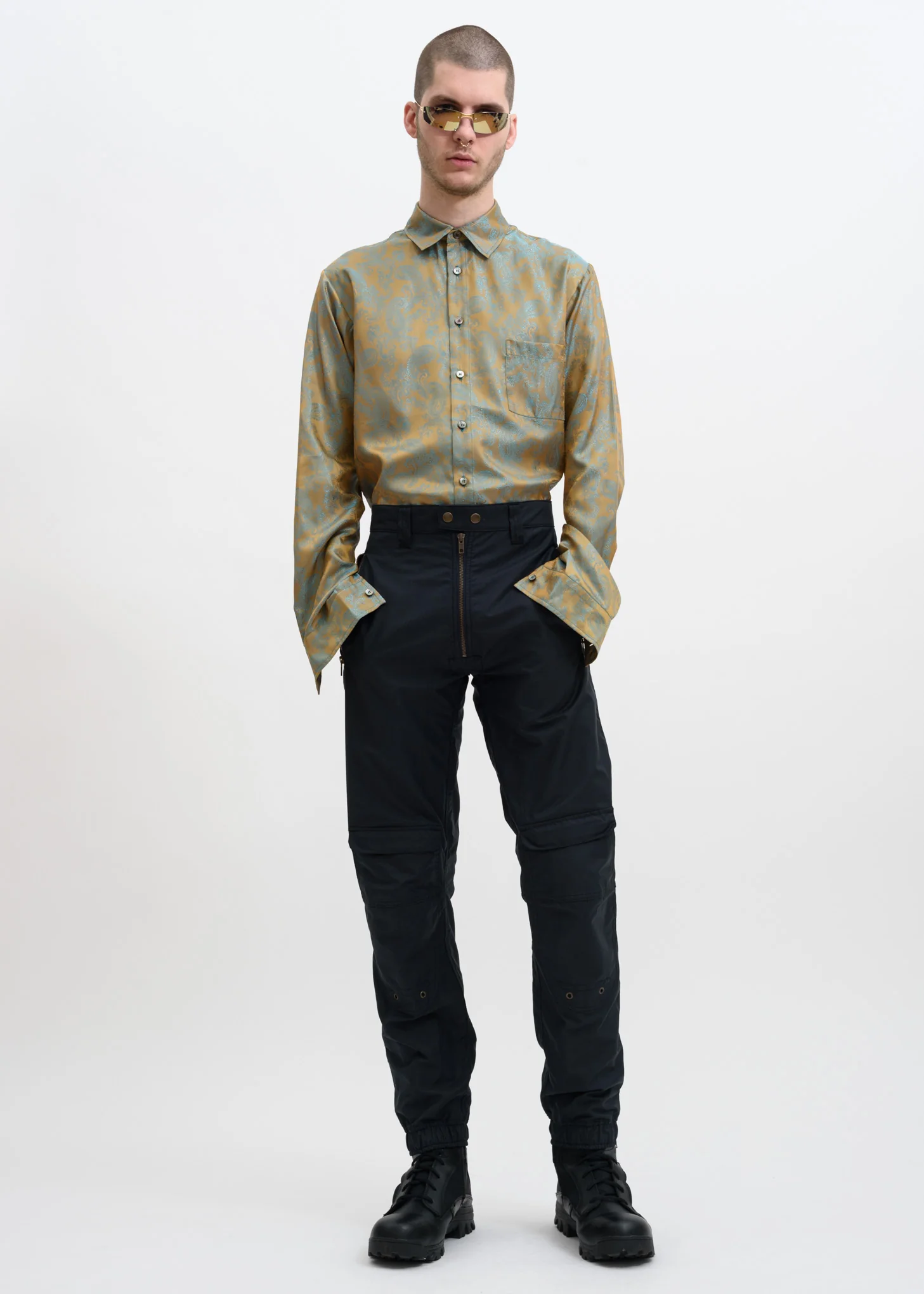 Gold and Turquoise Dieter Paisley Shirt - Image 2