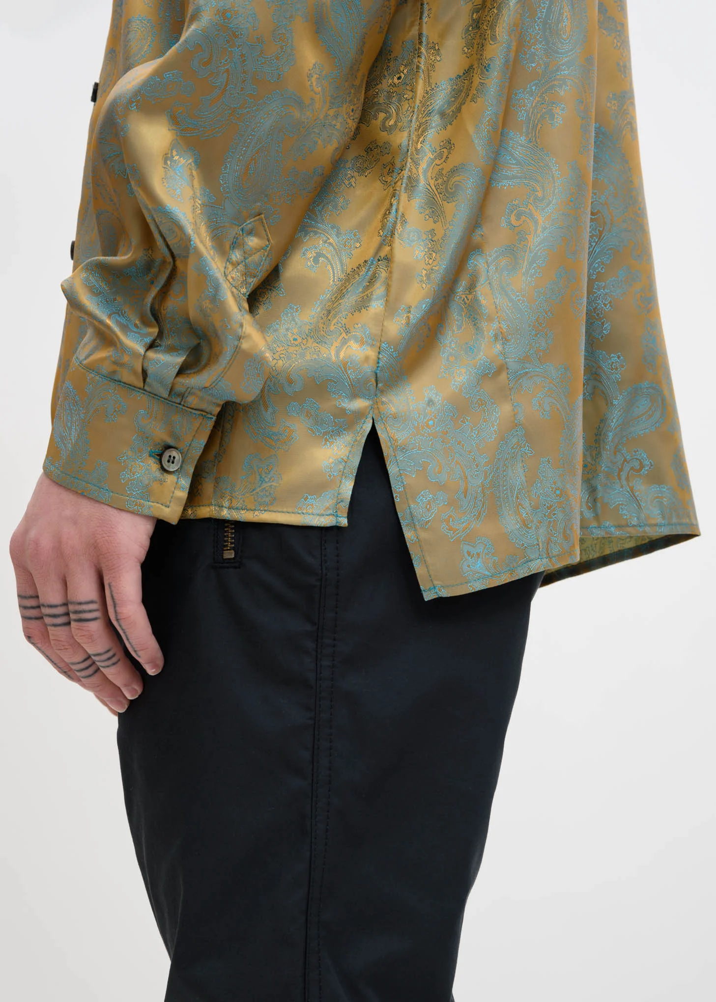Gold and Turquoise Dieter Paisley Shirt - Image 5