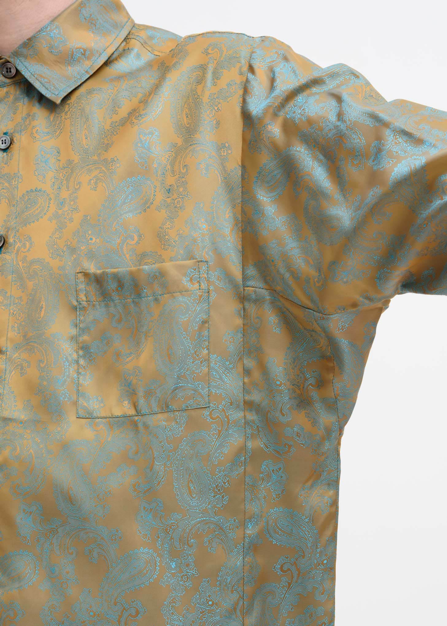 Gold and Turquoise Dieter Paisley Shirt - Image 6