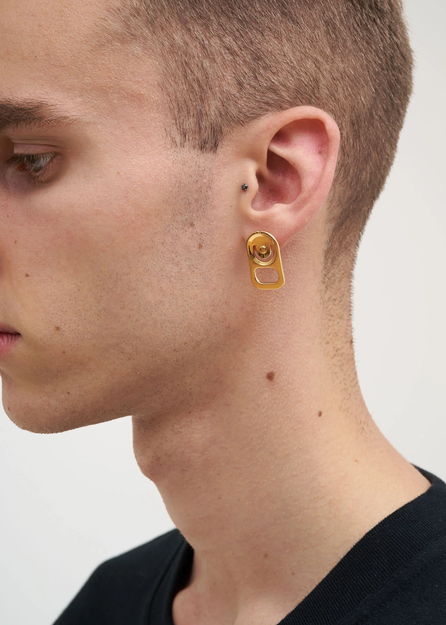 Gold Can Tab Beads Earring - Image 4