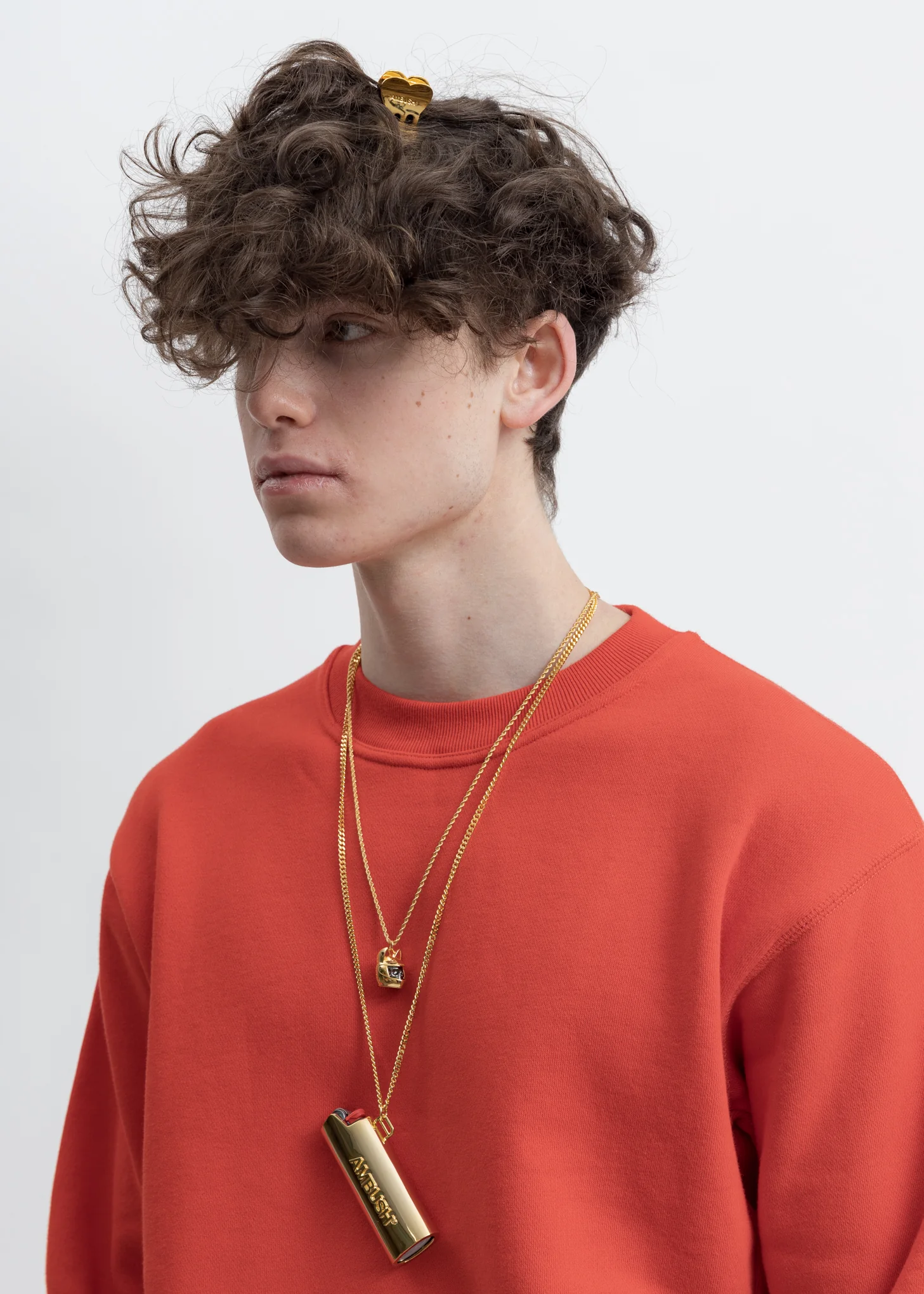 Gold Cat Helmet Necklace - Image 3