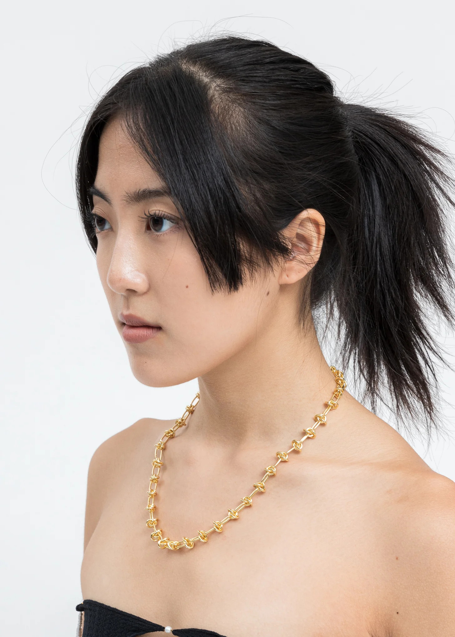 Gold Lace Chain Necklace - Image 2