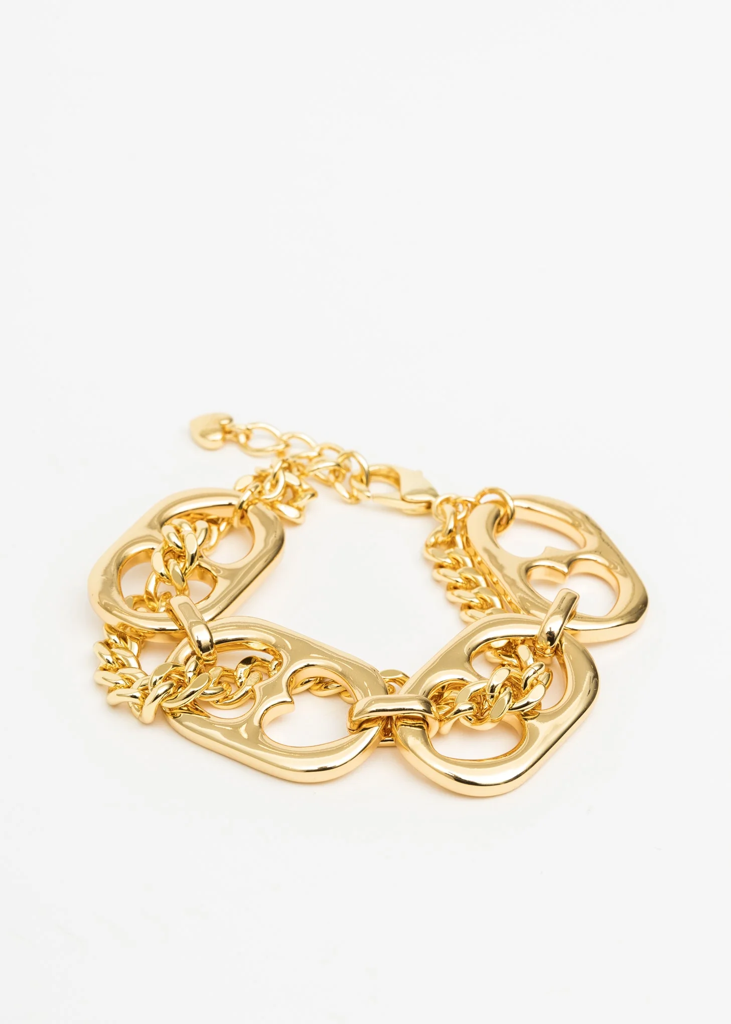 Gold Chains And Two Way Hearts Bracelets - Image 3