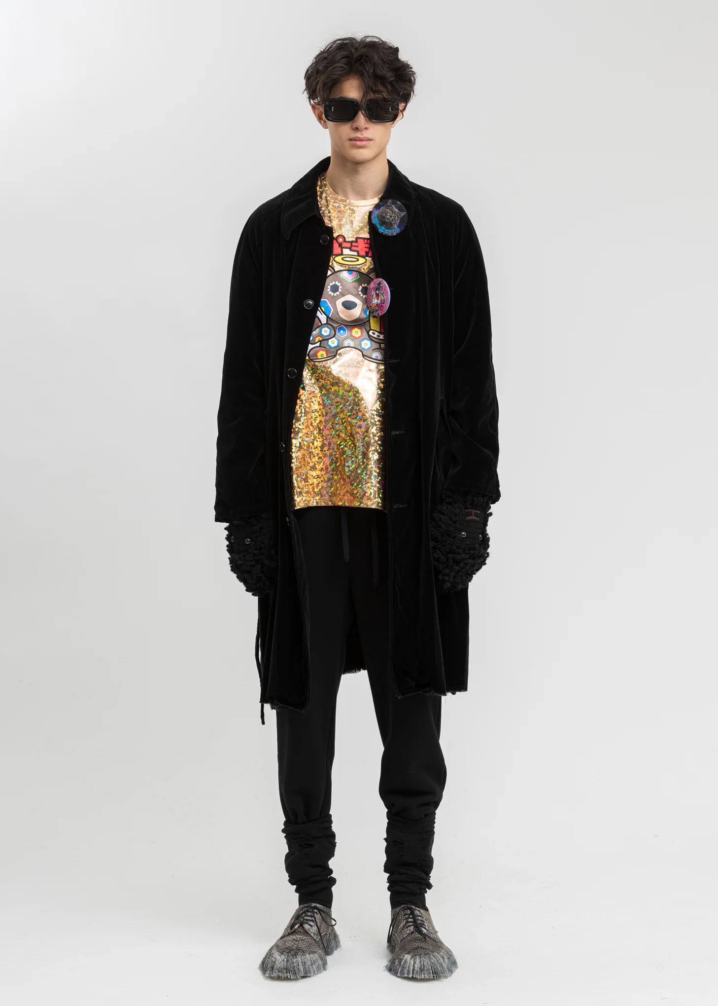 Gold Character Applique Foil Pullover - Image 6