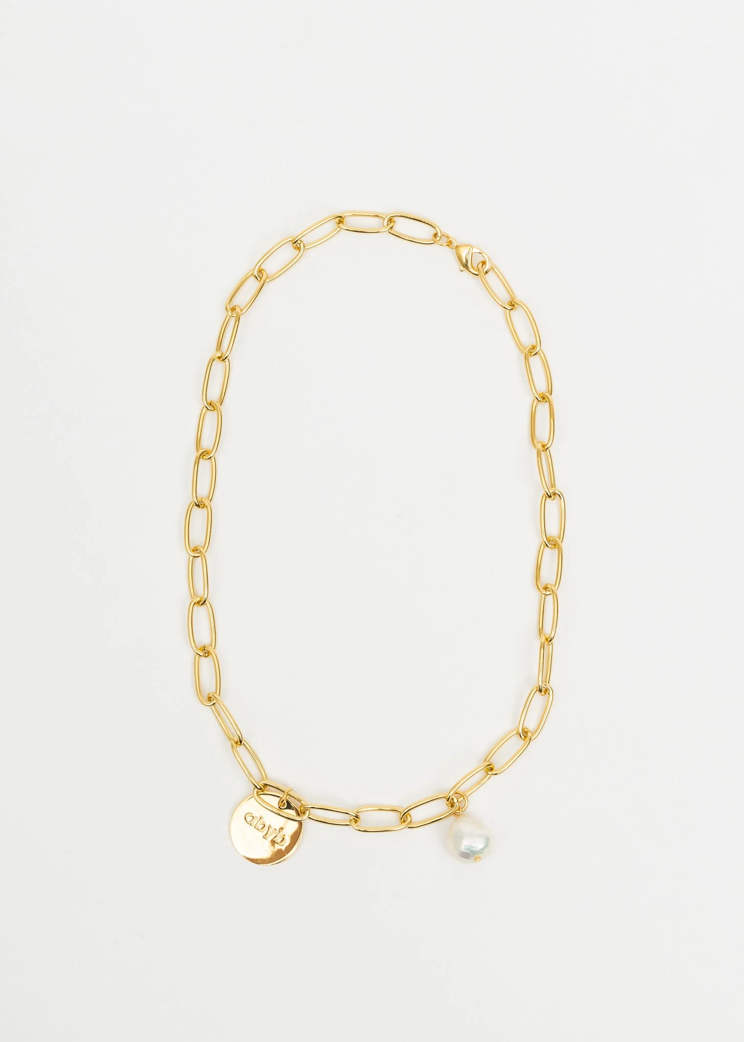 Gold Coin and Pearl Necklace