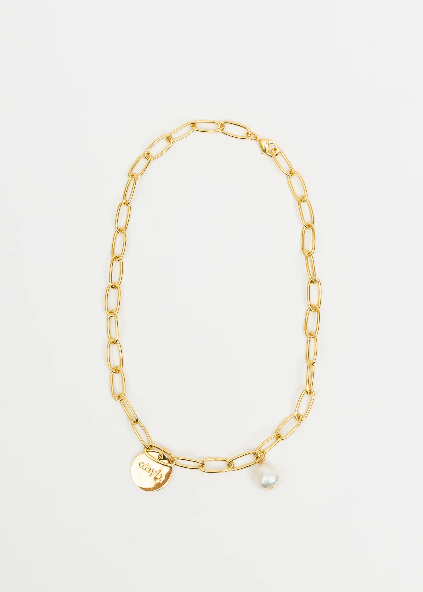 Gold Coin and Pearl Necklace
