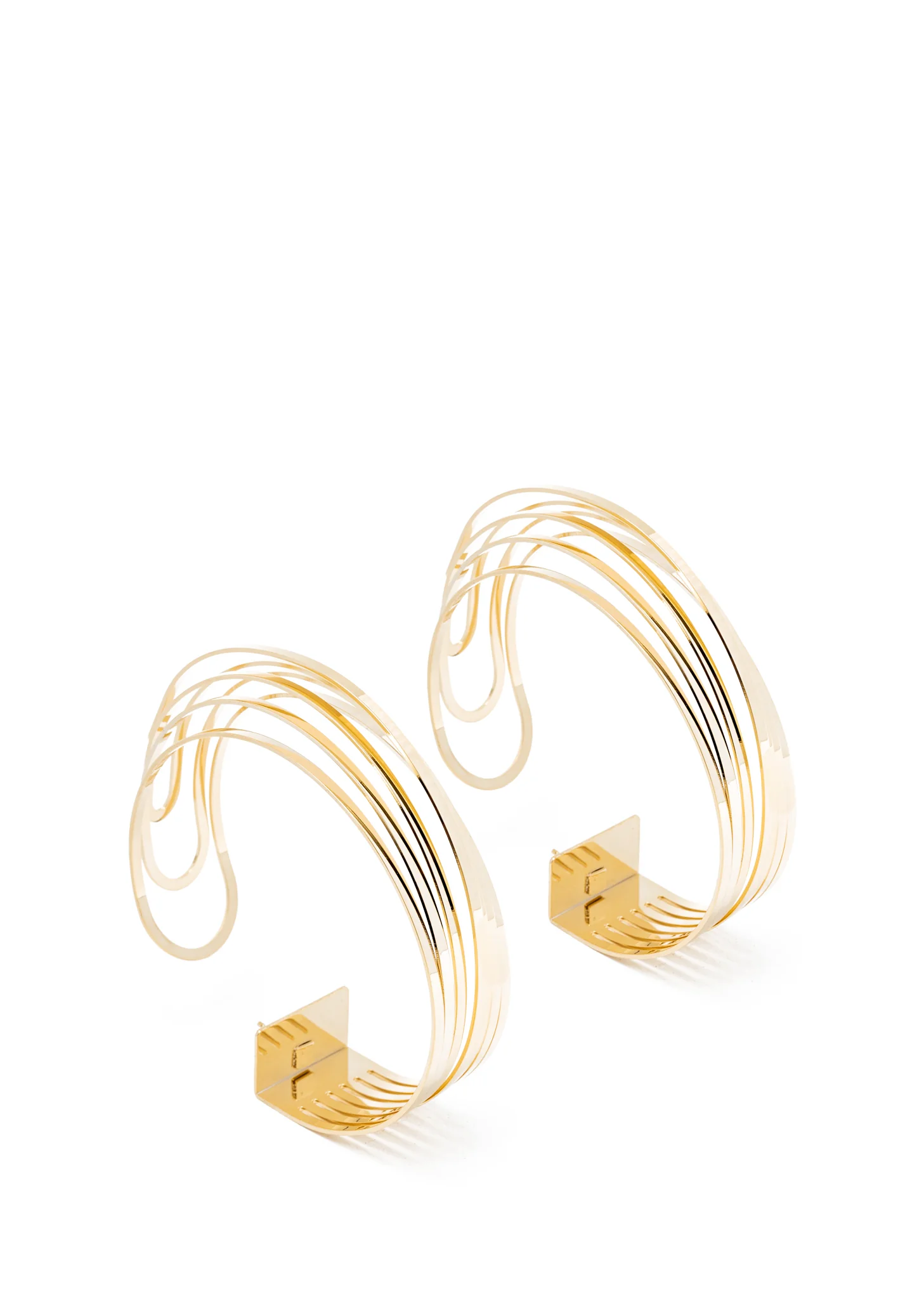 Gold Deconstructed Hoop Earrings (Single)