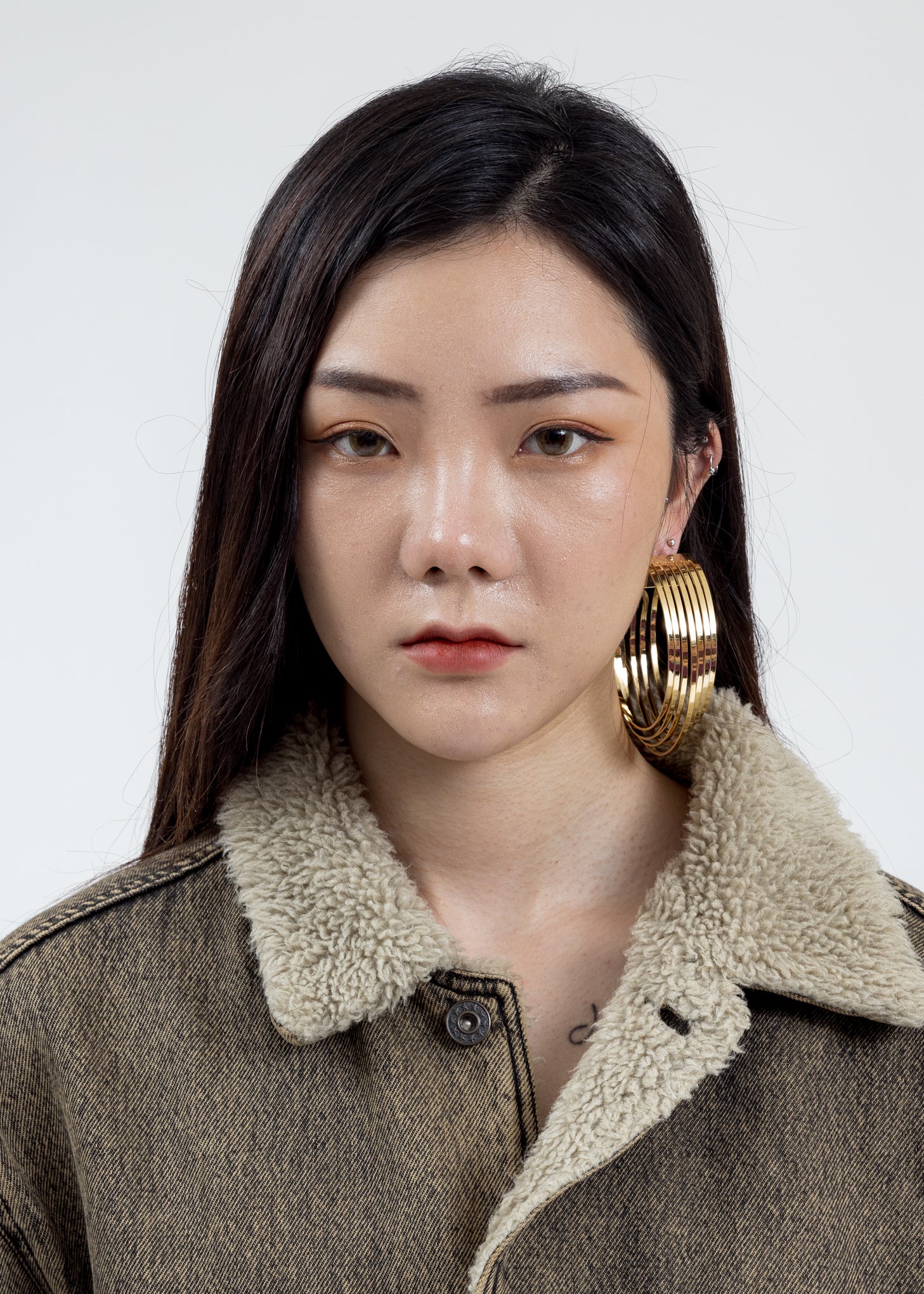 Gold Deconstructed Hoop Earrings (Single) - Image 2