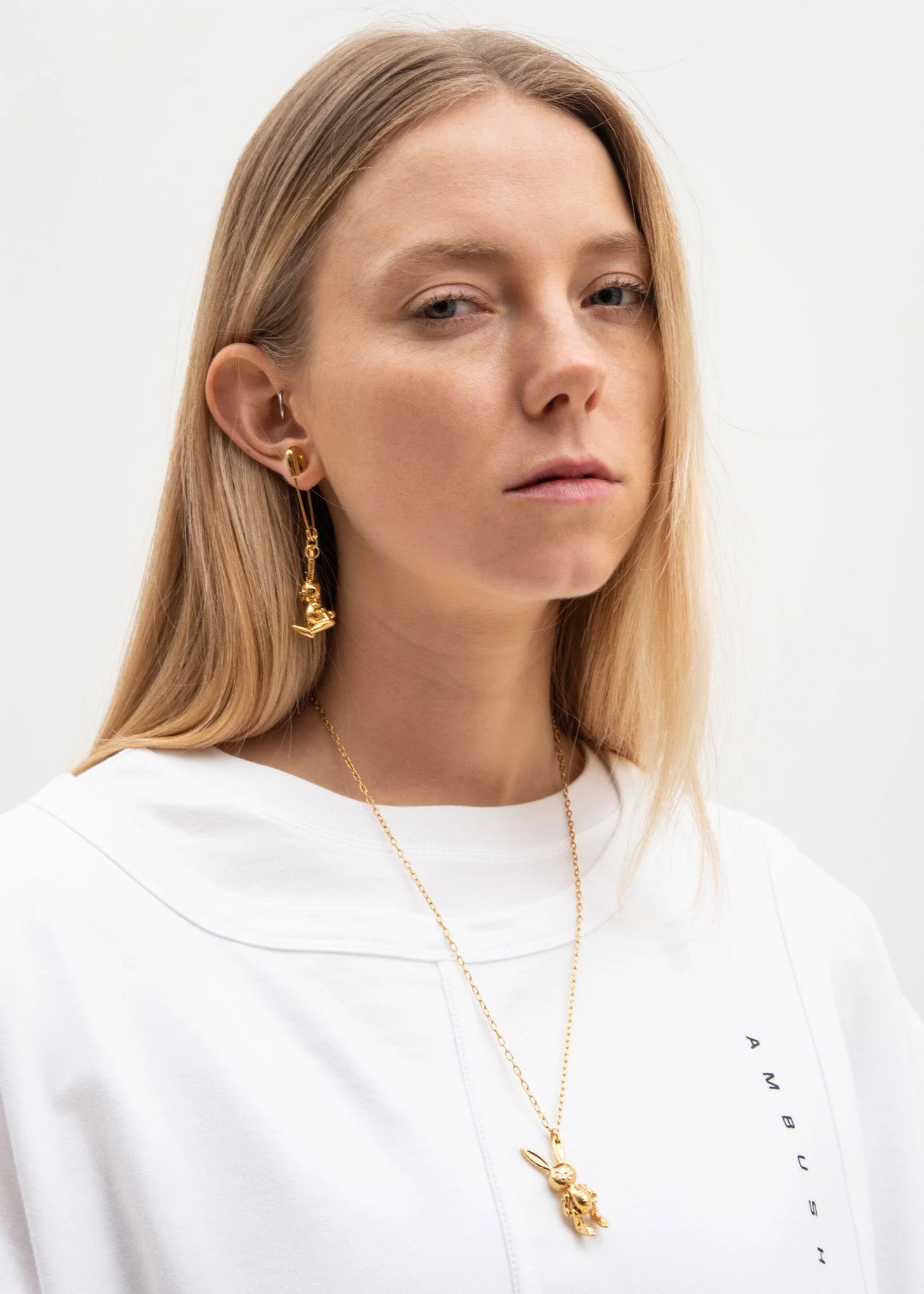 Gold Inflatable Bunny Earring - Image 3