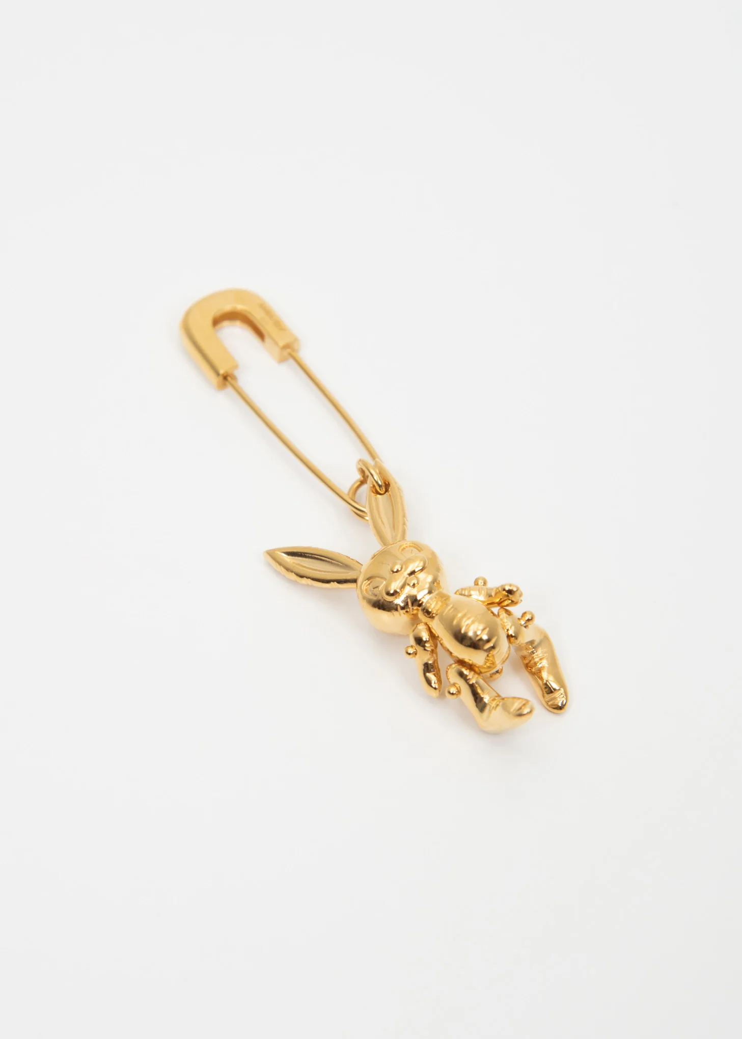 Gold Inflatable Bunny Earring