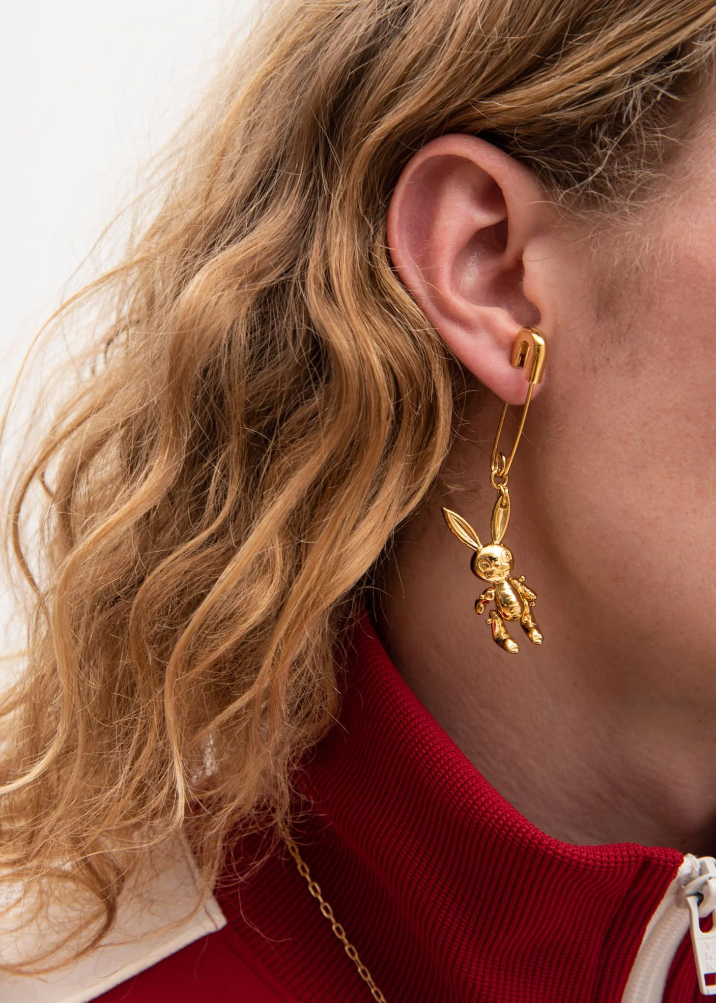 Gold Inflatable Bunny Earring - Image 2