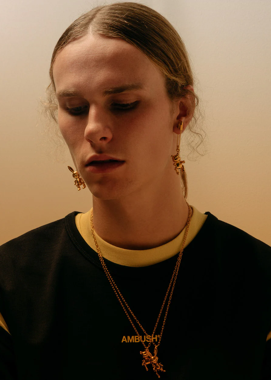 Gold Inflatable Bunny Earring - Image 4