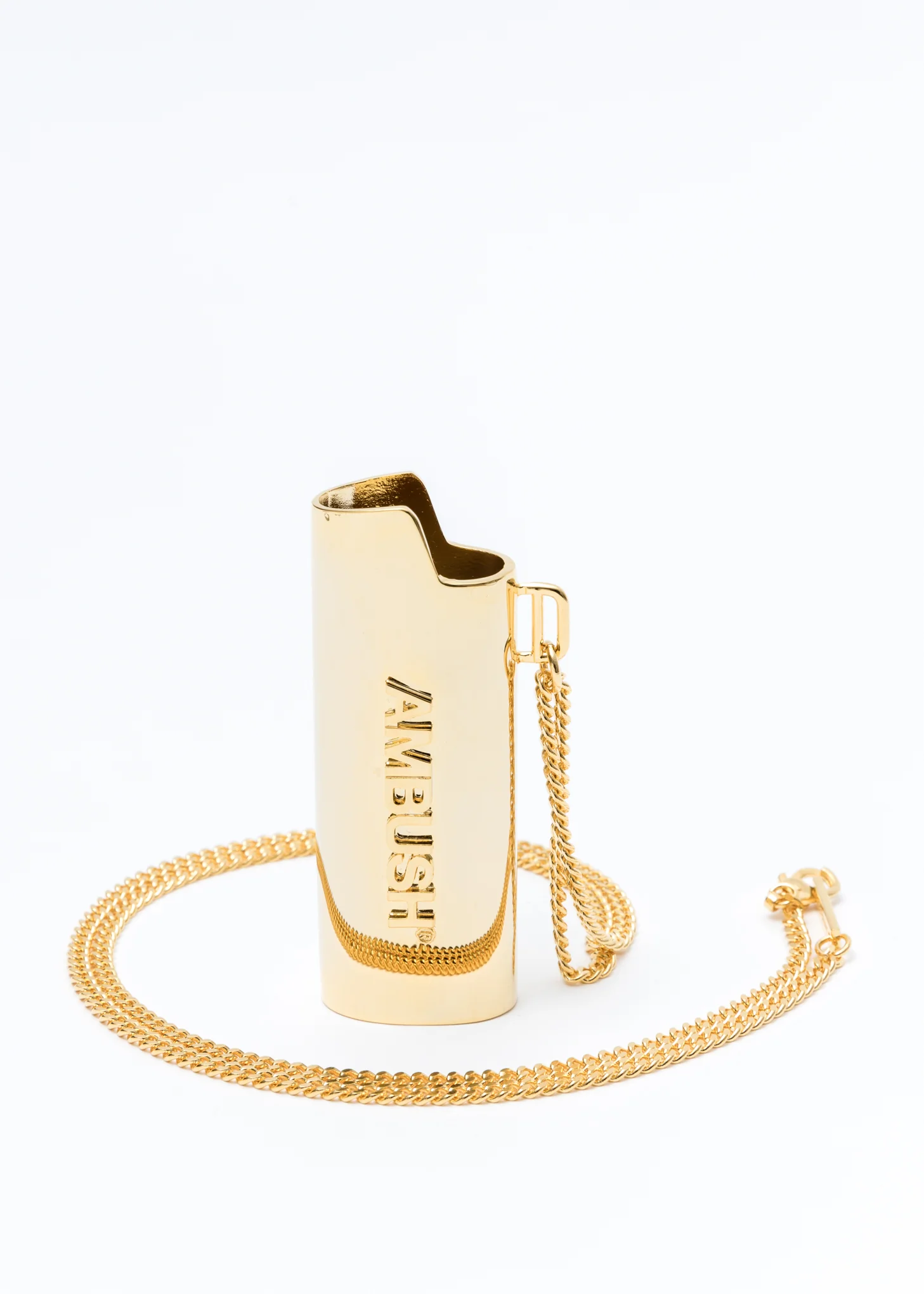 Gold Large Lighter Case Necklace