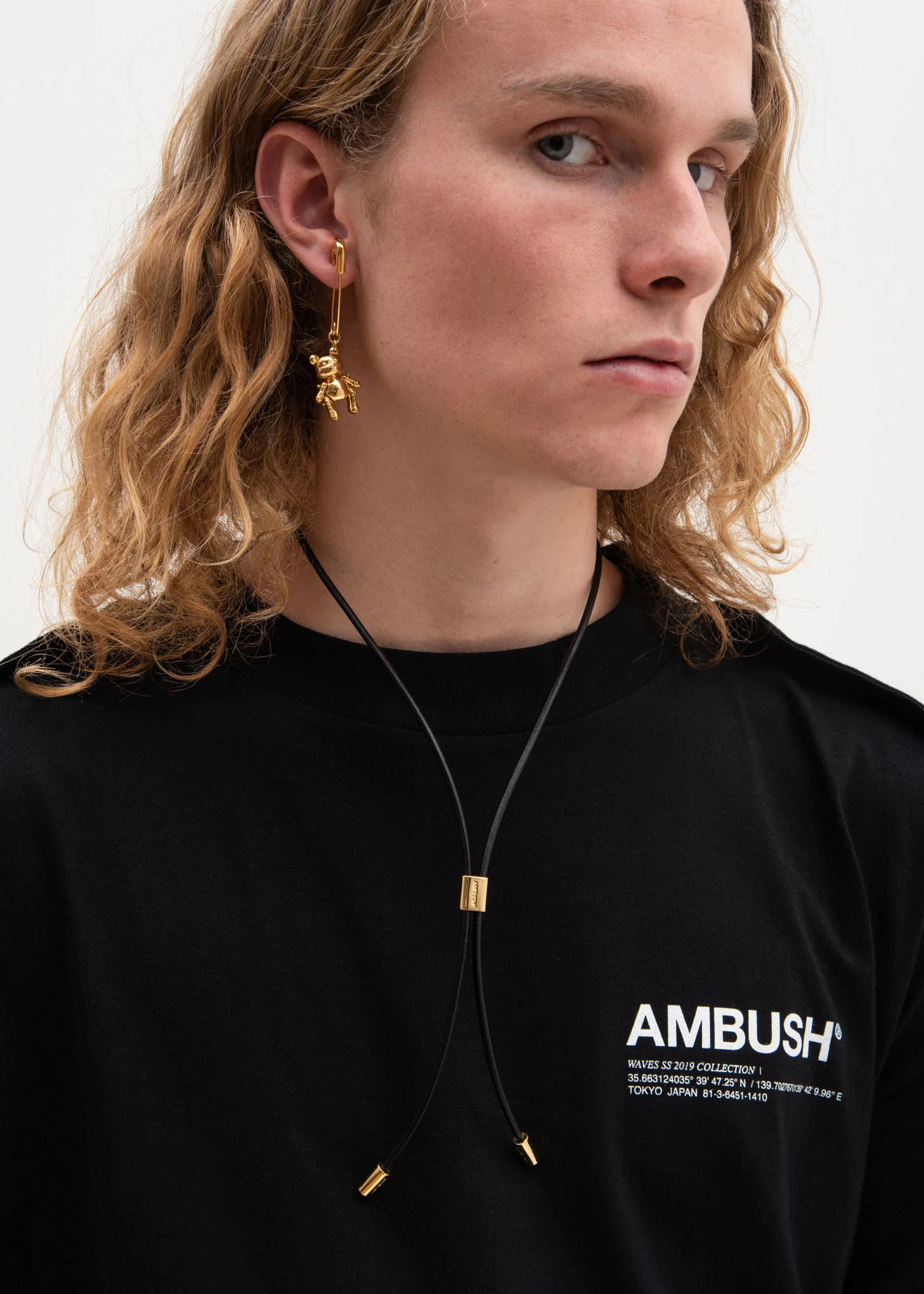 Gold Leather Strap Necklace (M) - Image 2