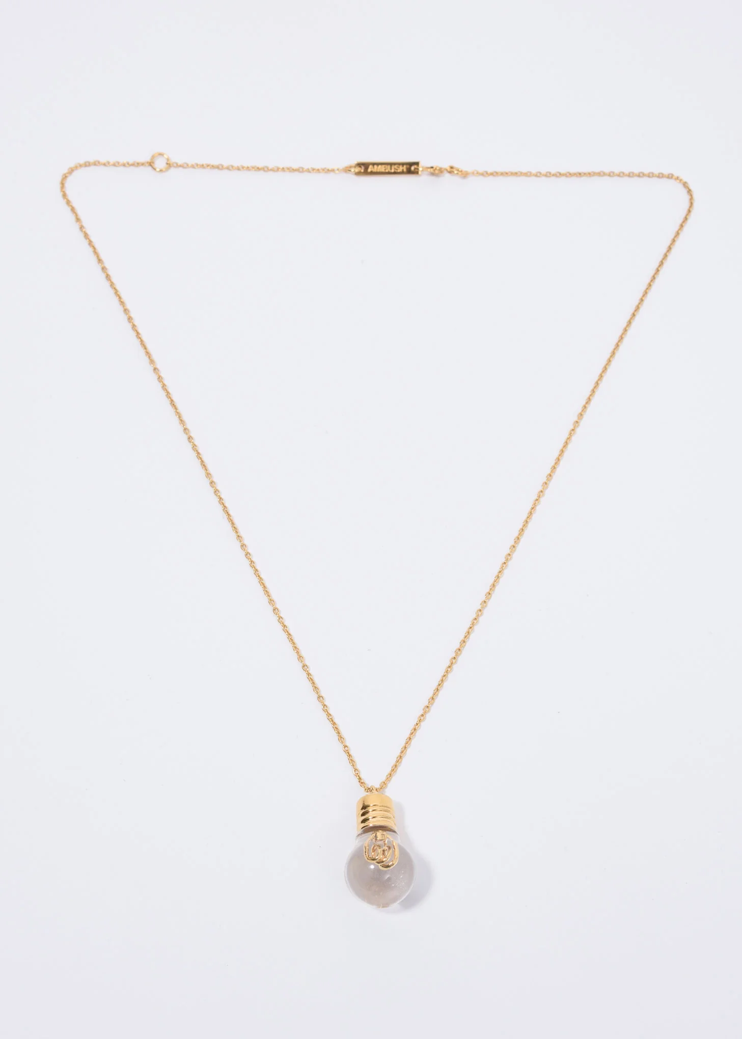 Gold Lightbulb Charm Necklace - Image 3