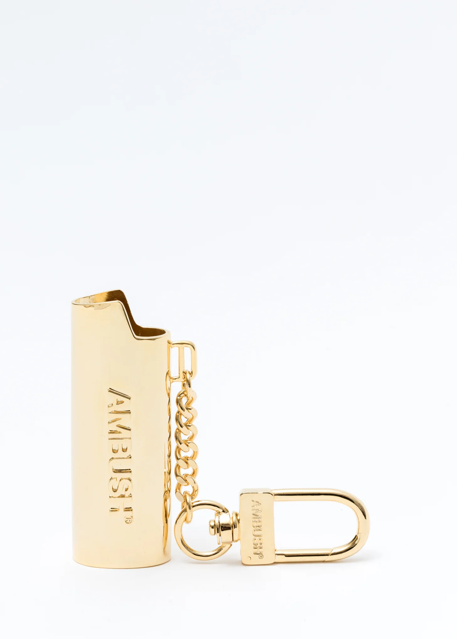 Gold Lighter Logo Keychain