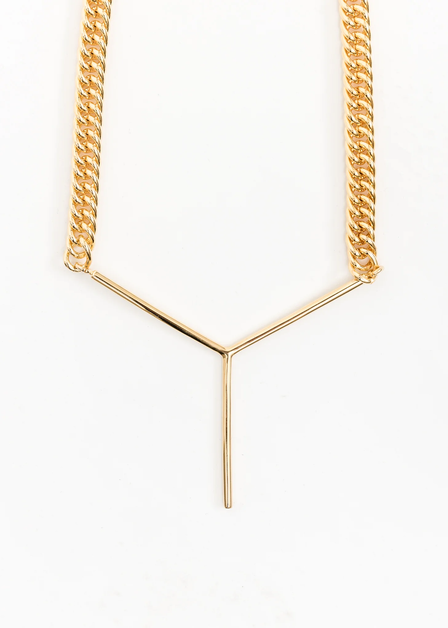 Gold Maxi Y Necklace - Image 3