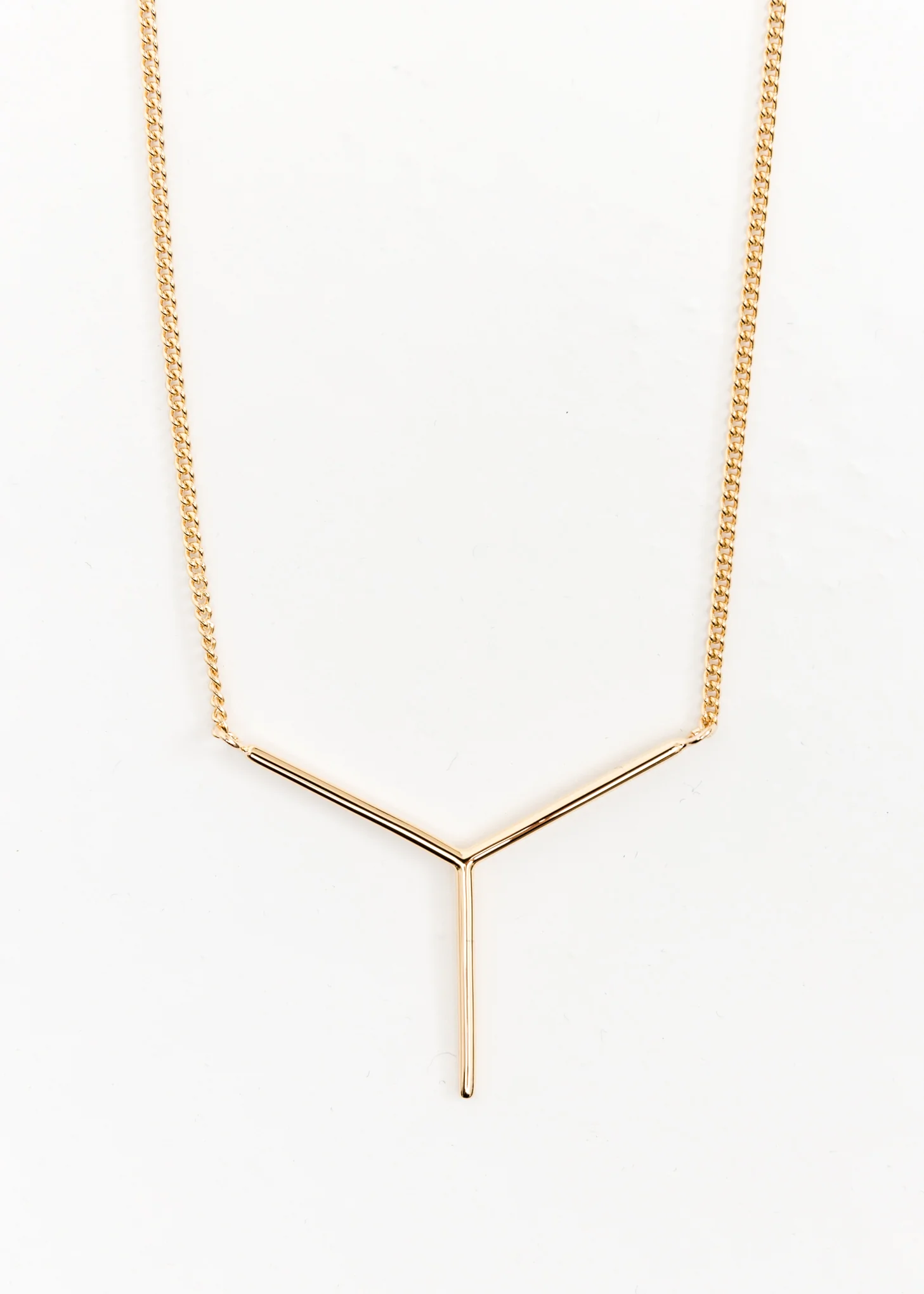 Gold Mini Y Necklace - Image 3