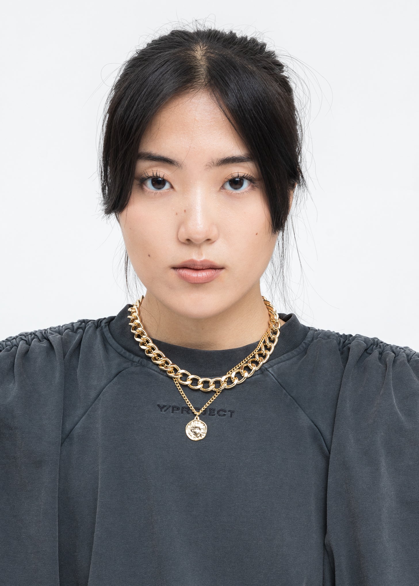 Gold Mix Chains And Coin Necklace - Image 3