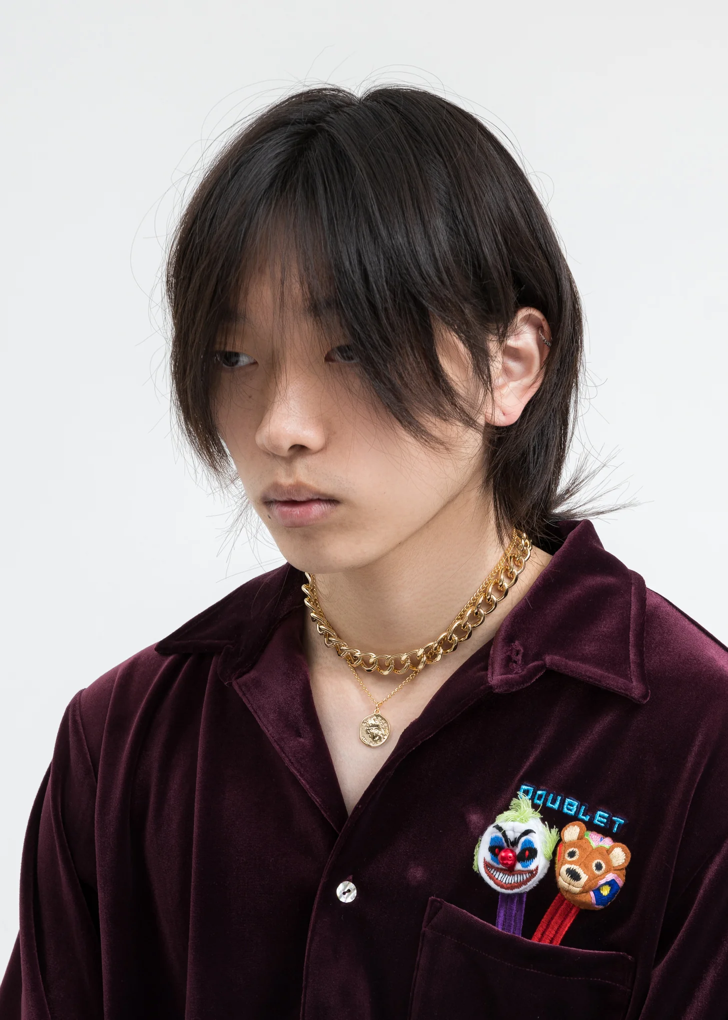 Gold Mix Chains And Coin Necklace - Image 2
