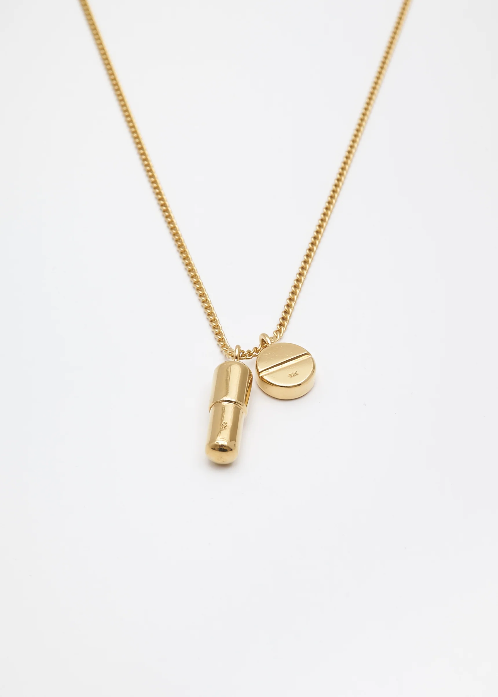 Gold Pill Charm Necklace - Image 2