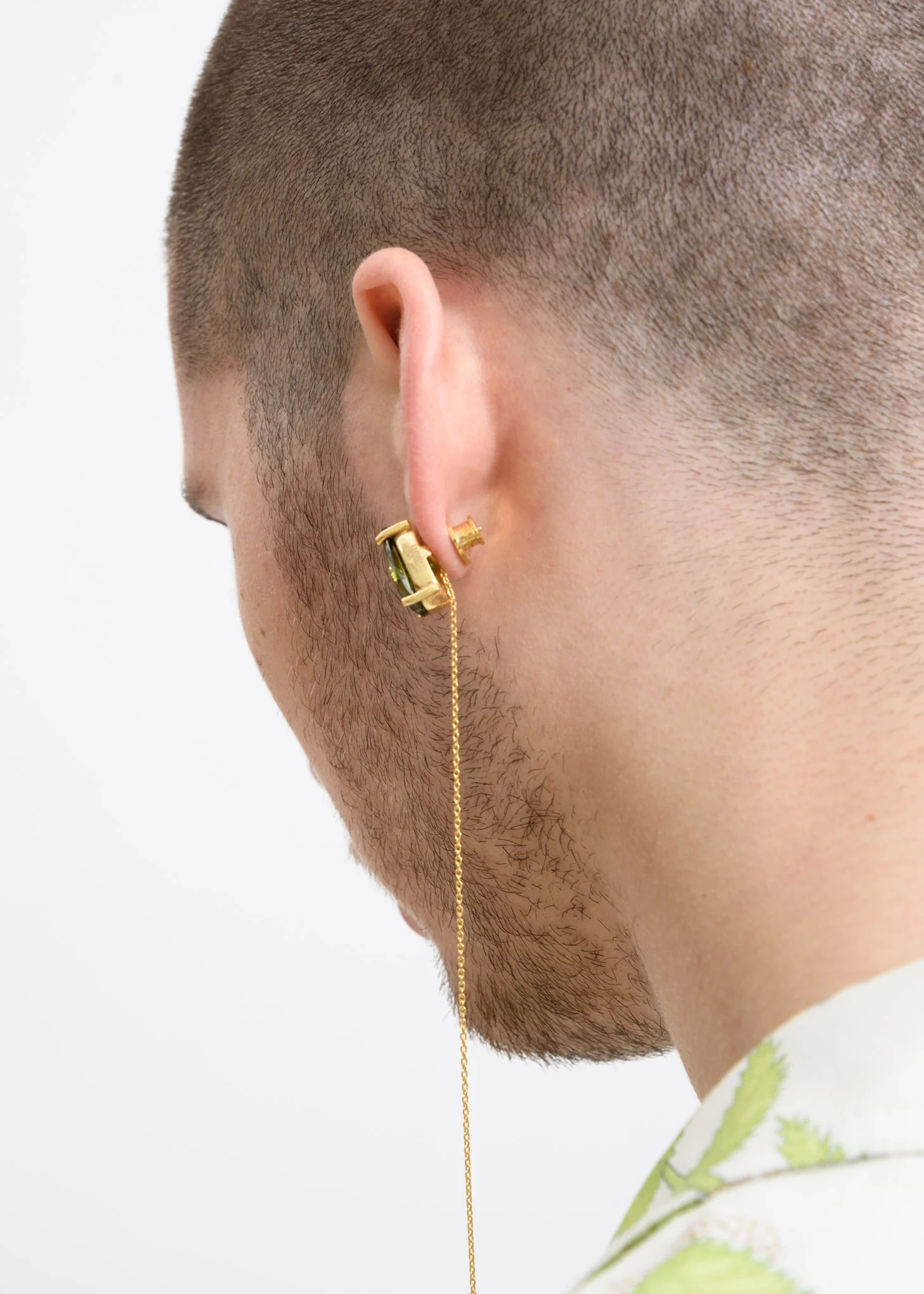Gold Stone Pin Necklace - Image 4
