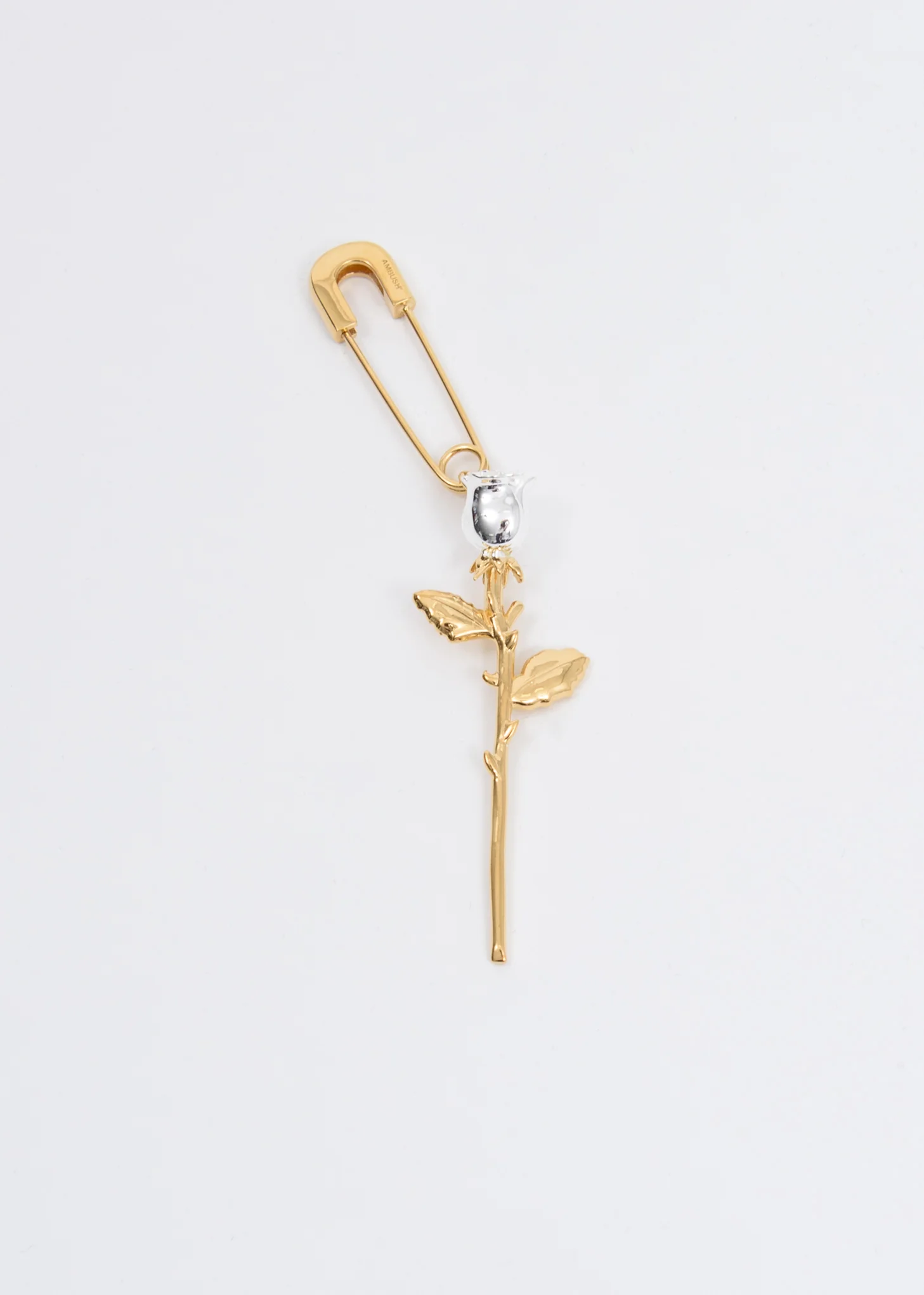 Gold Rose Charm Earring