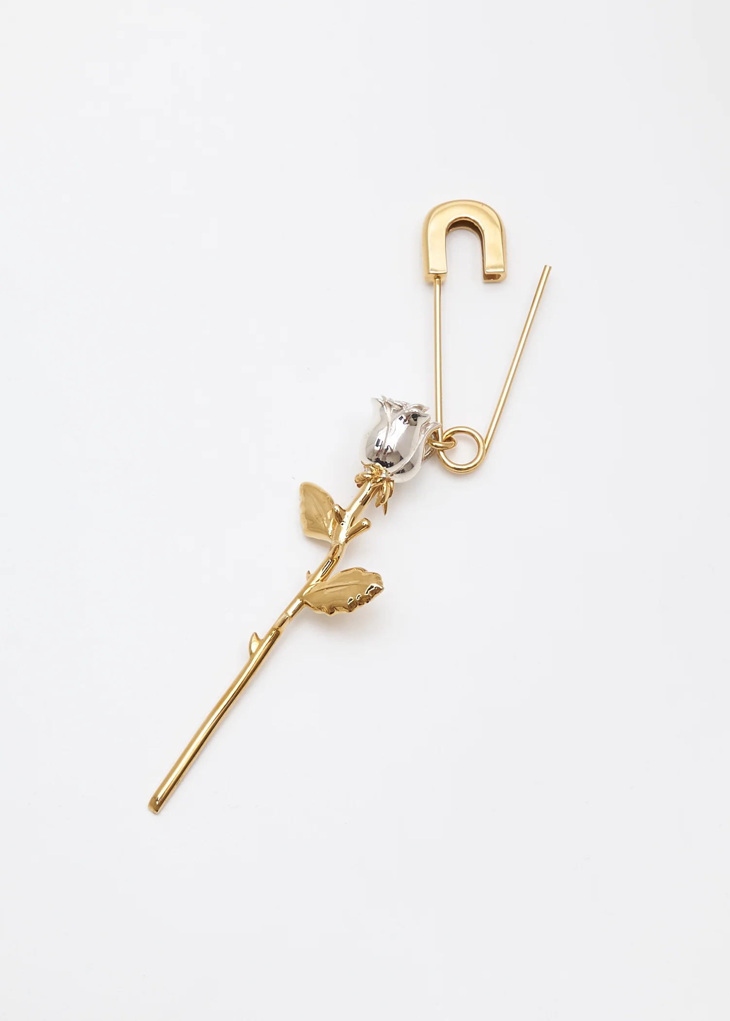 Gold Rose Charm Earring - Image 2