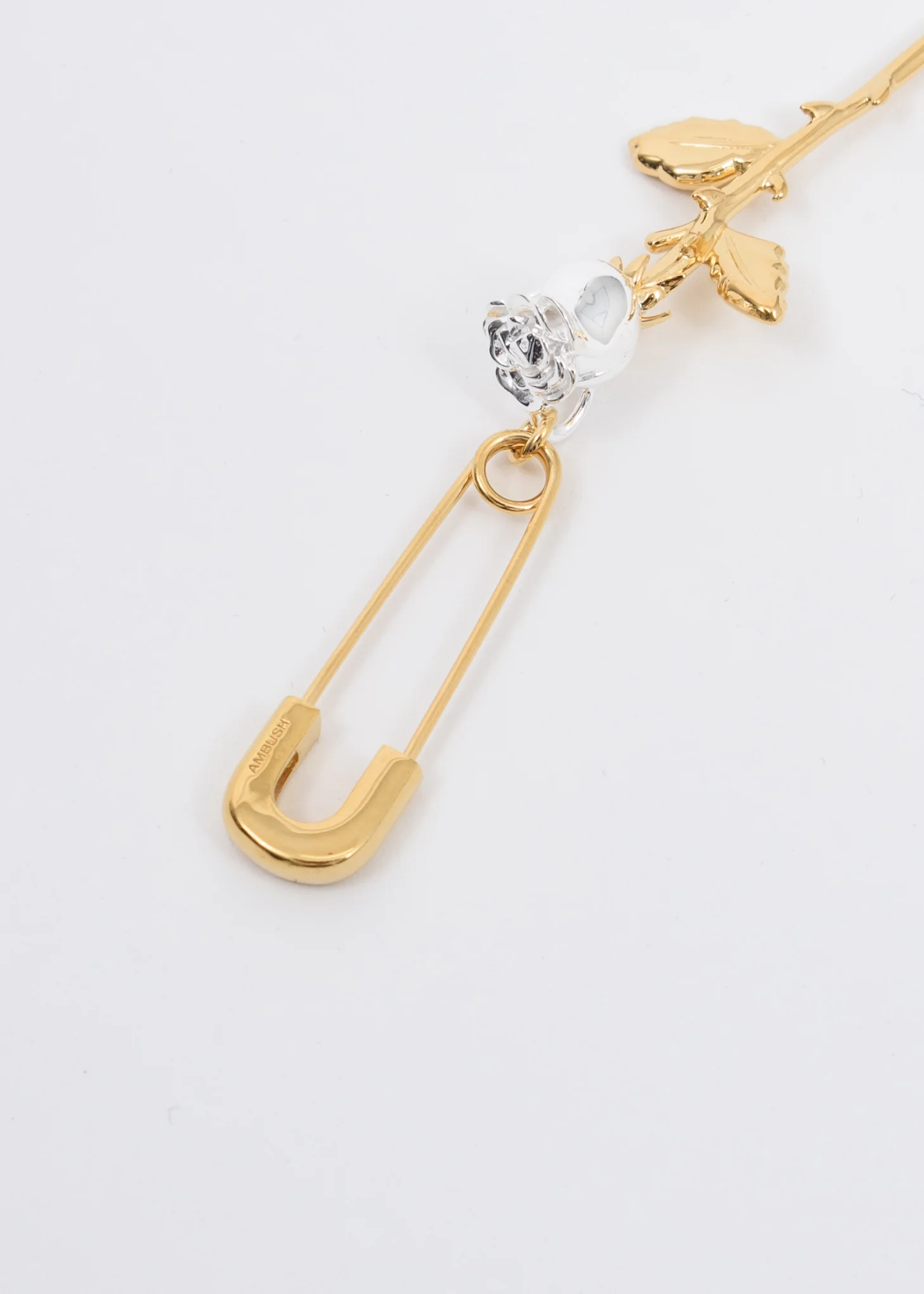 Gold Rose Charm Earring - Image 2