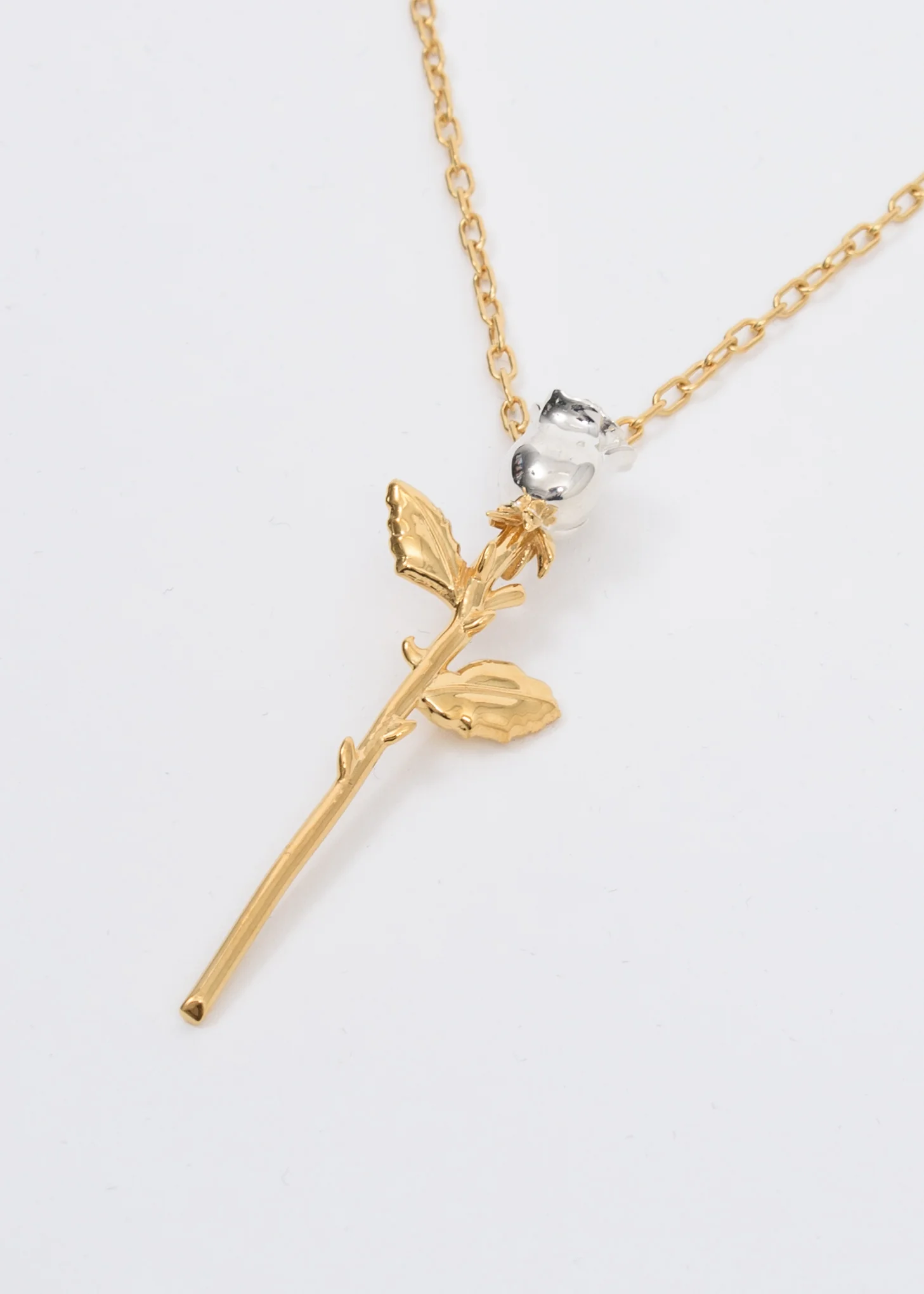 Gold Rose Charm Necklace - Image 4