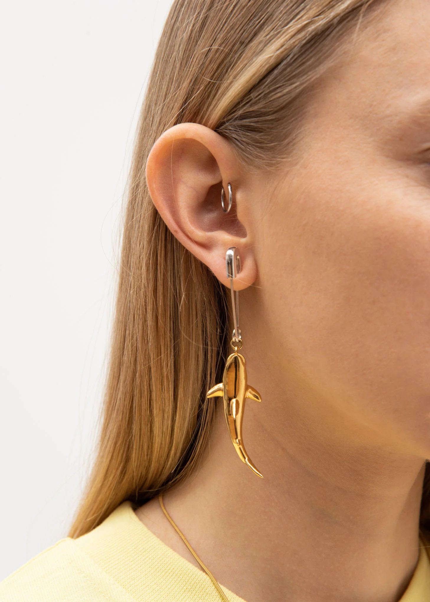 Gold Shark Earring - Image 2