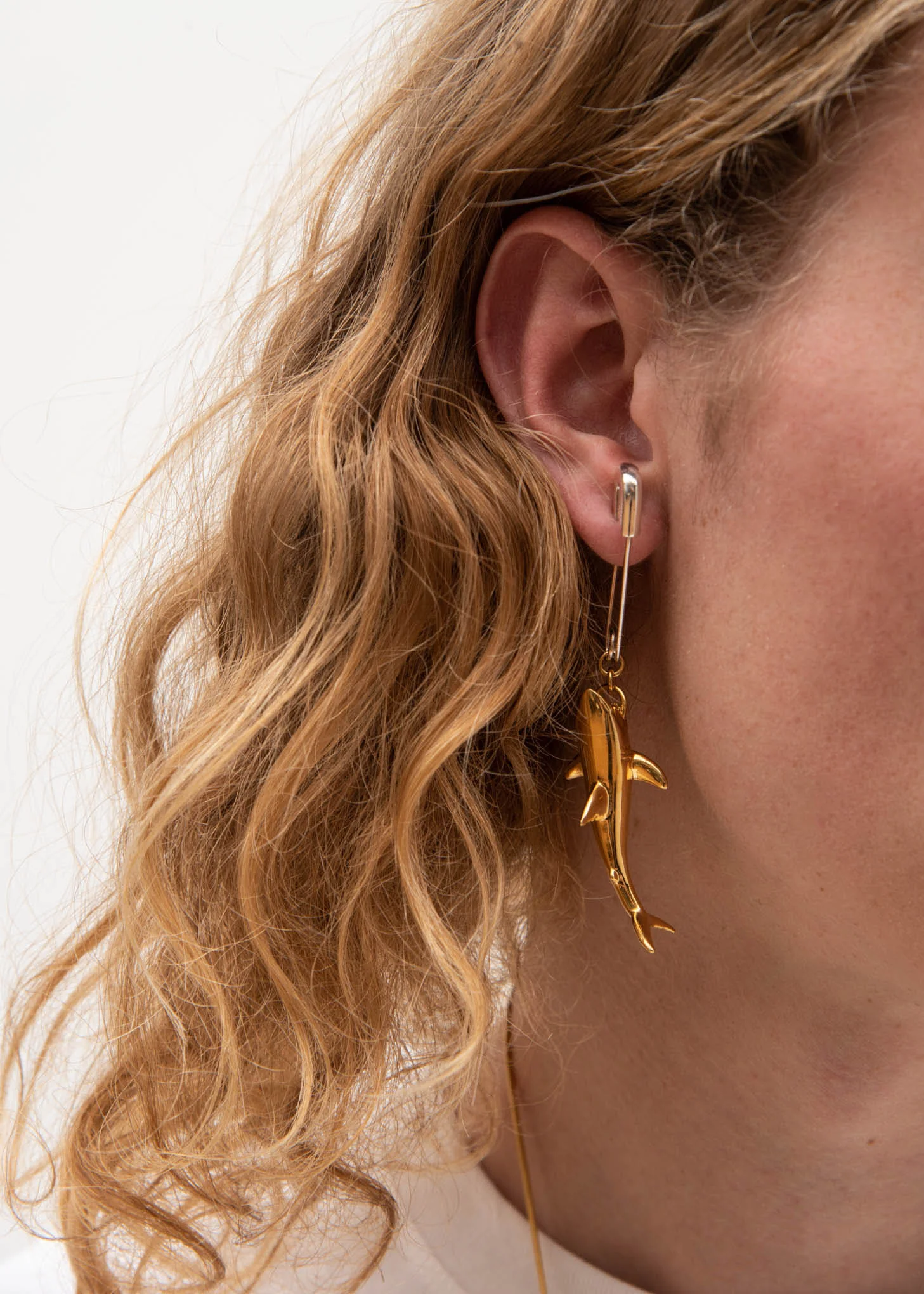 Gold Shark Earring - Image 2