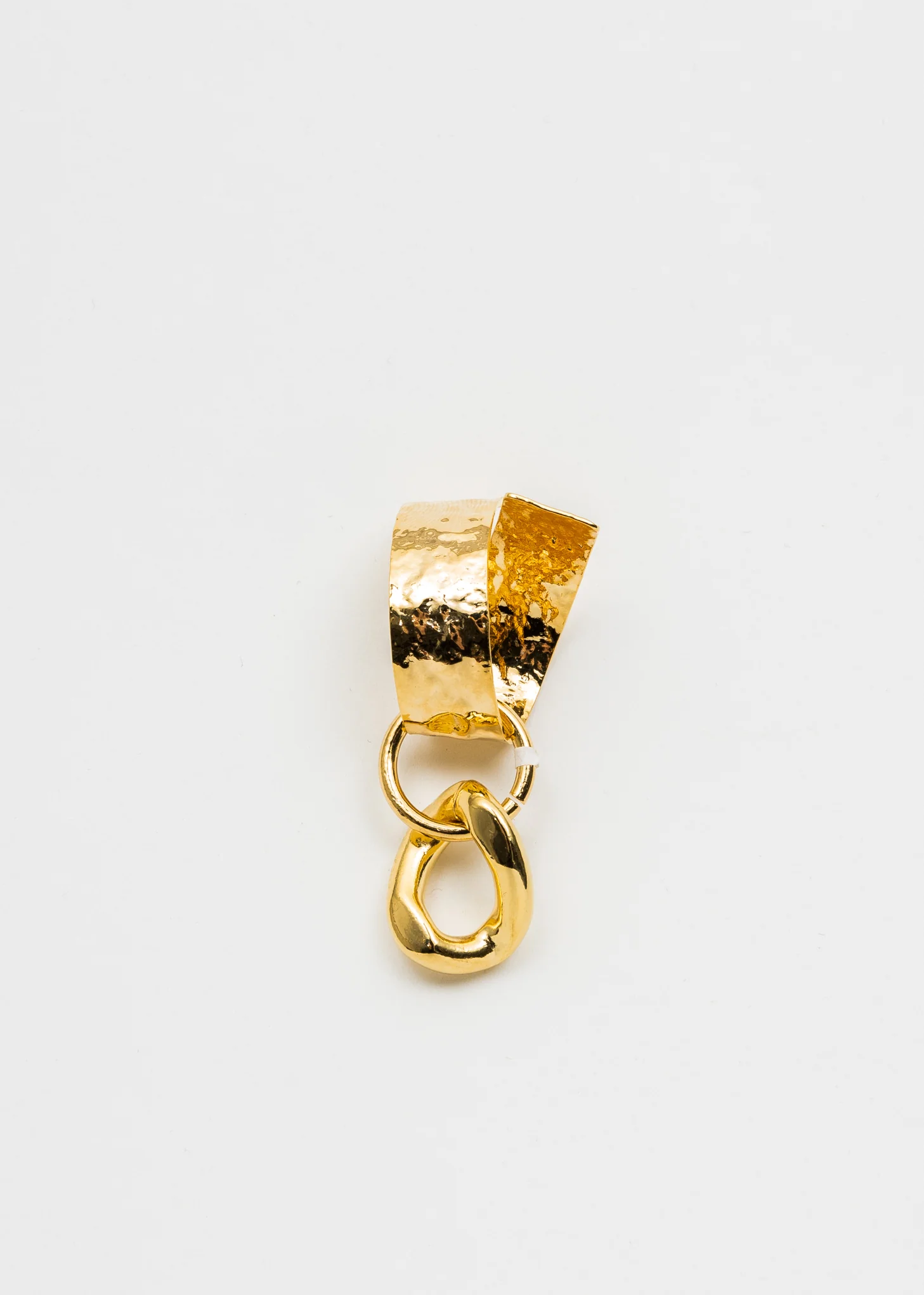Gold Square and Loops Earring - Single