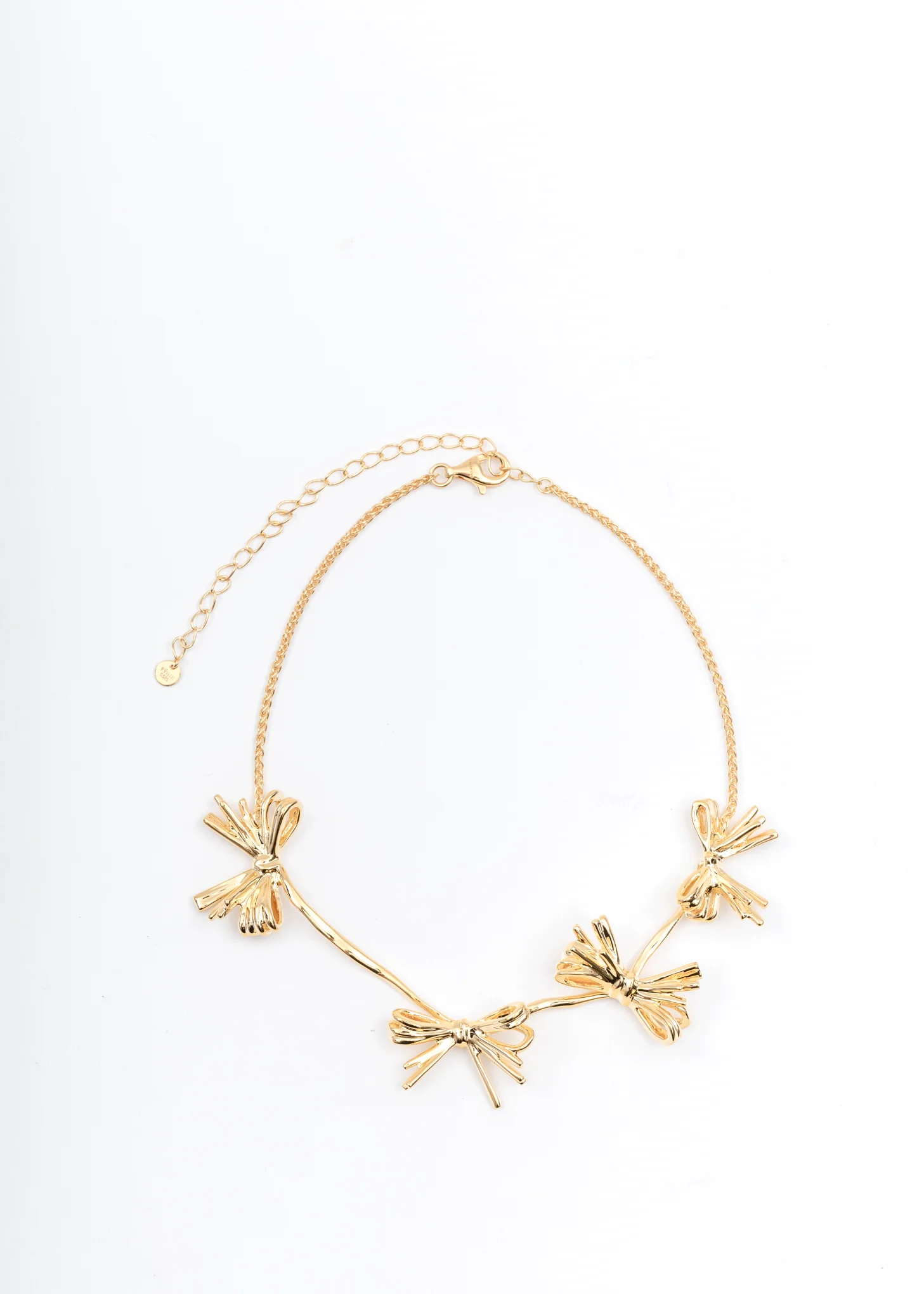 Gold Straw Bow Choker
