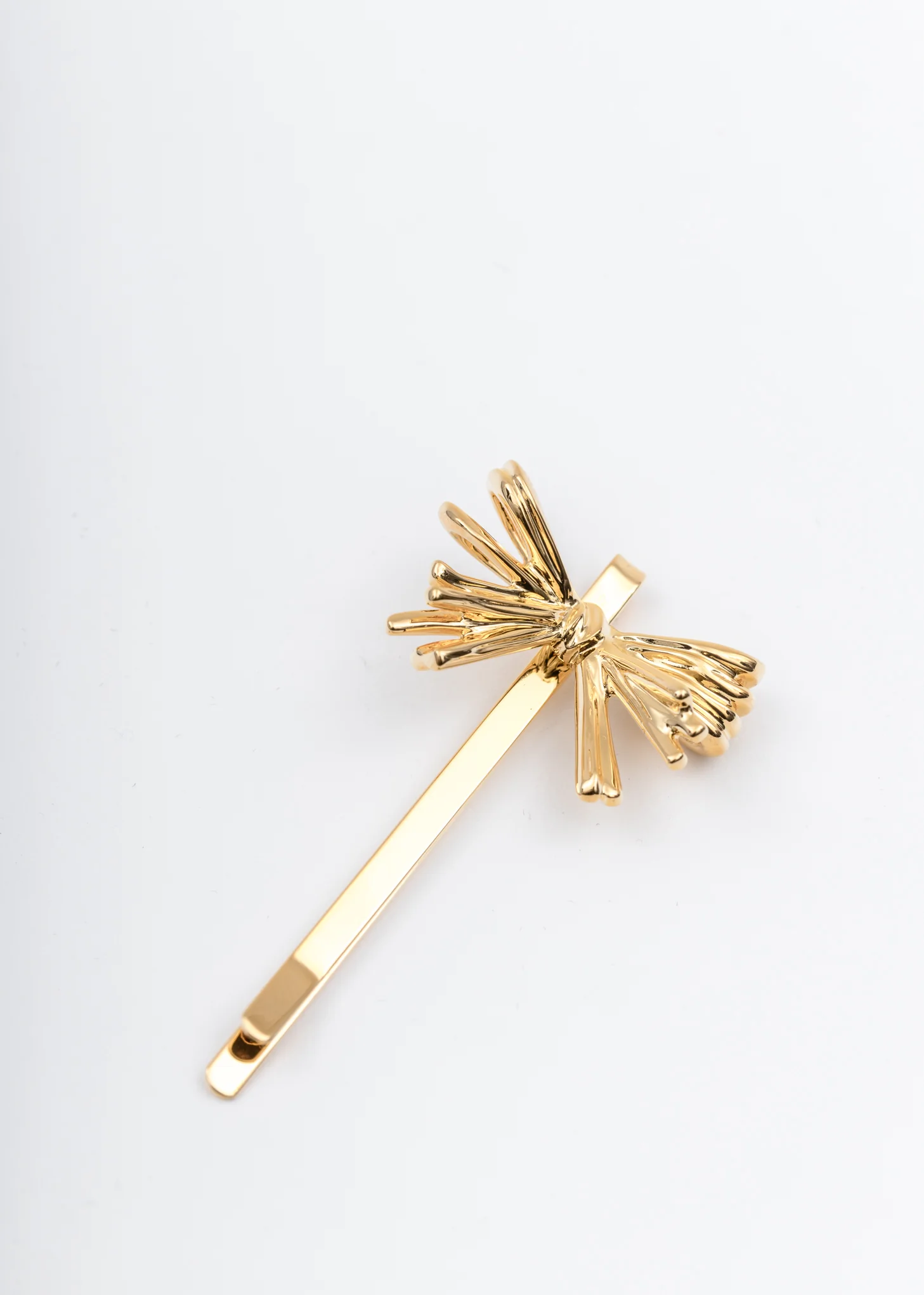 Gold Straw Bow Hairpin