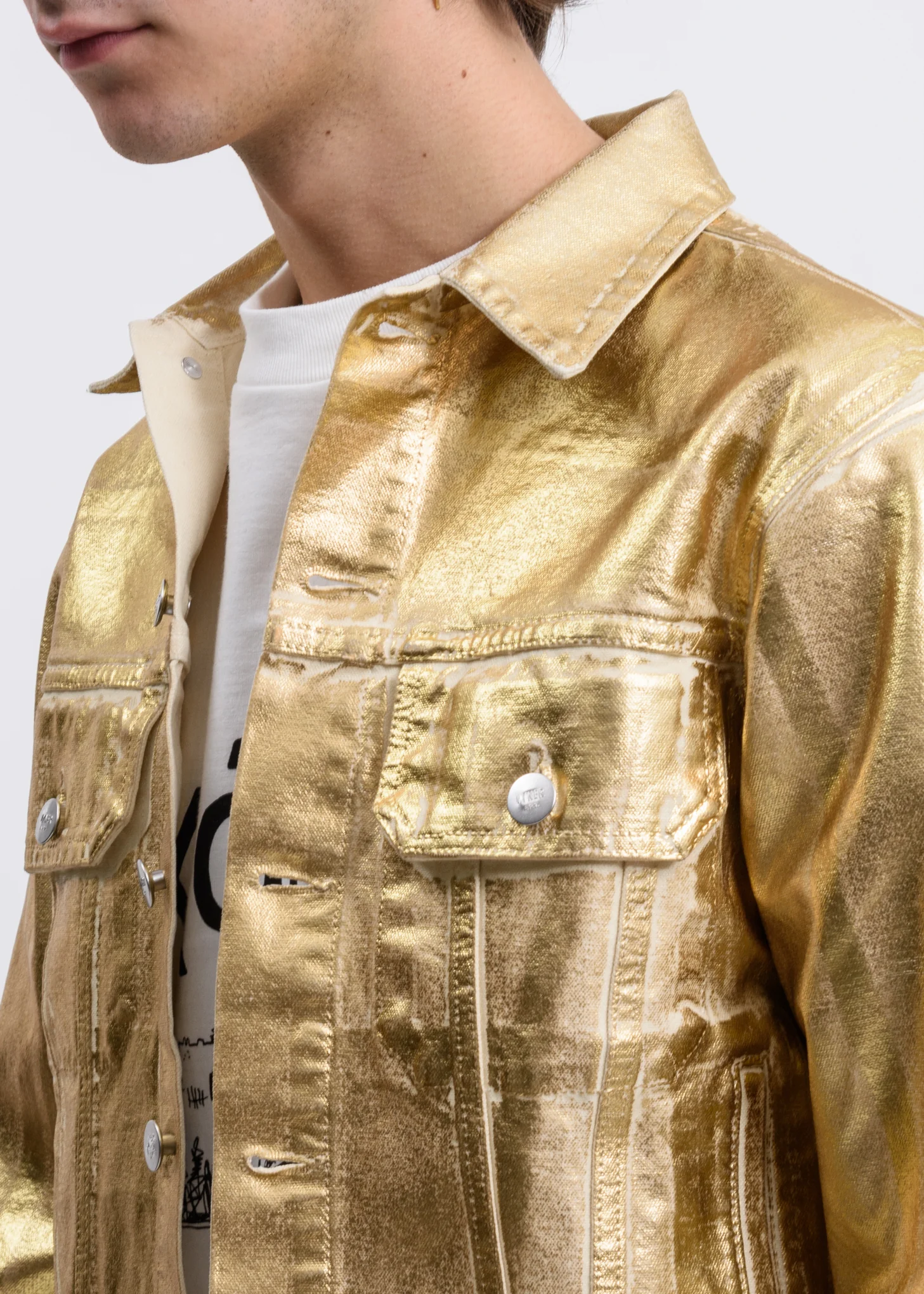Gold Trucker Jacket - Image 2