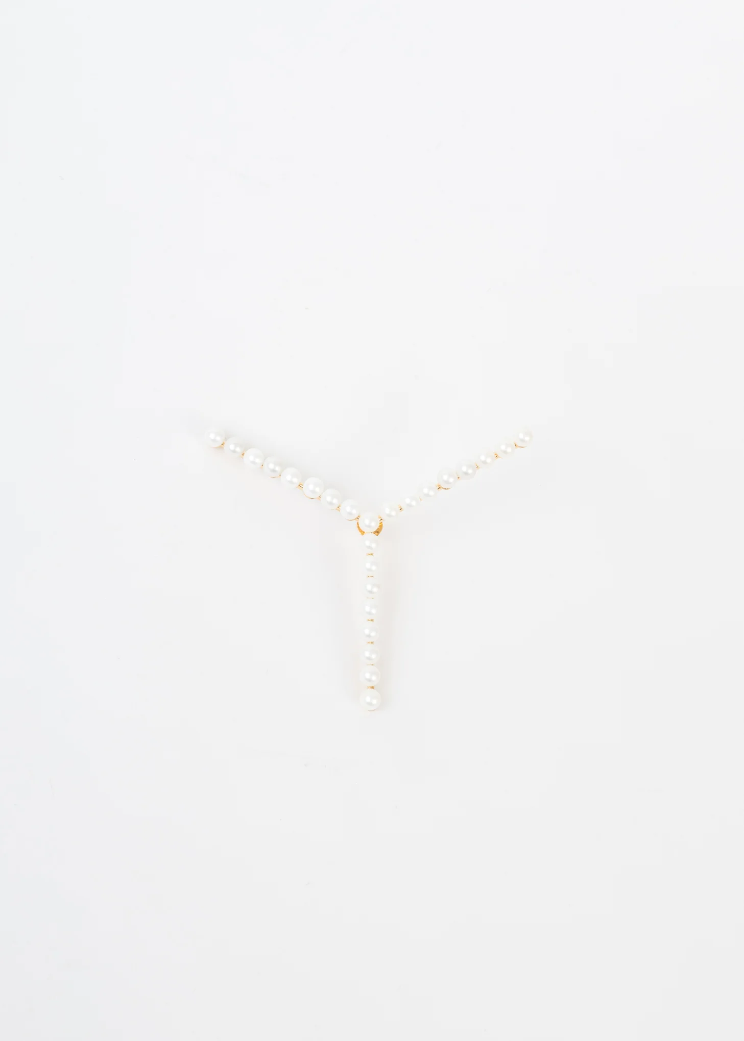 GOLD / WHITE PEARLS MAXI Y EARRING - Single