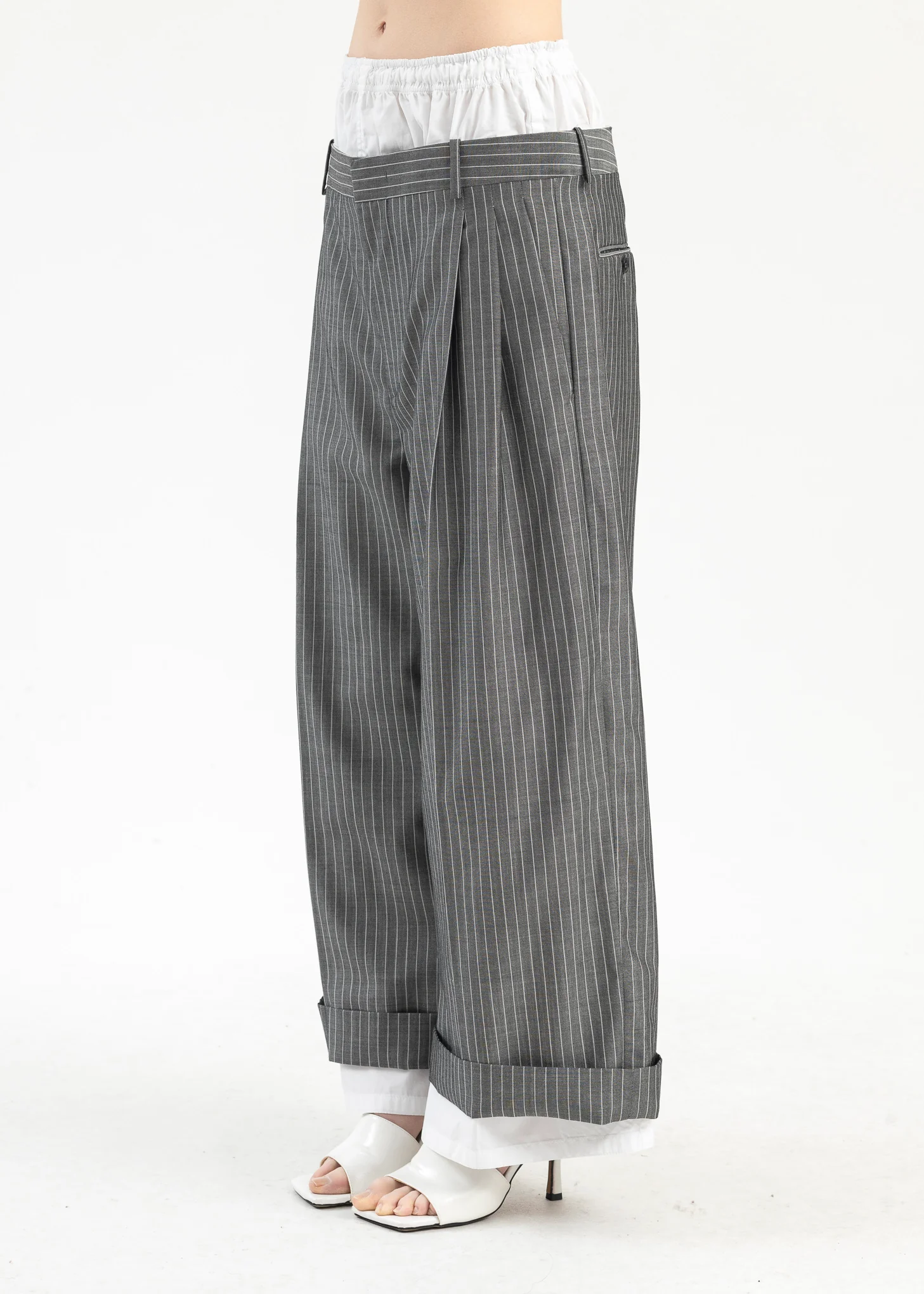 Gray Layered Trousers - Image 3