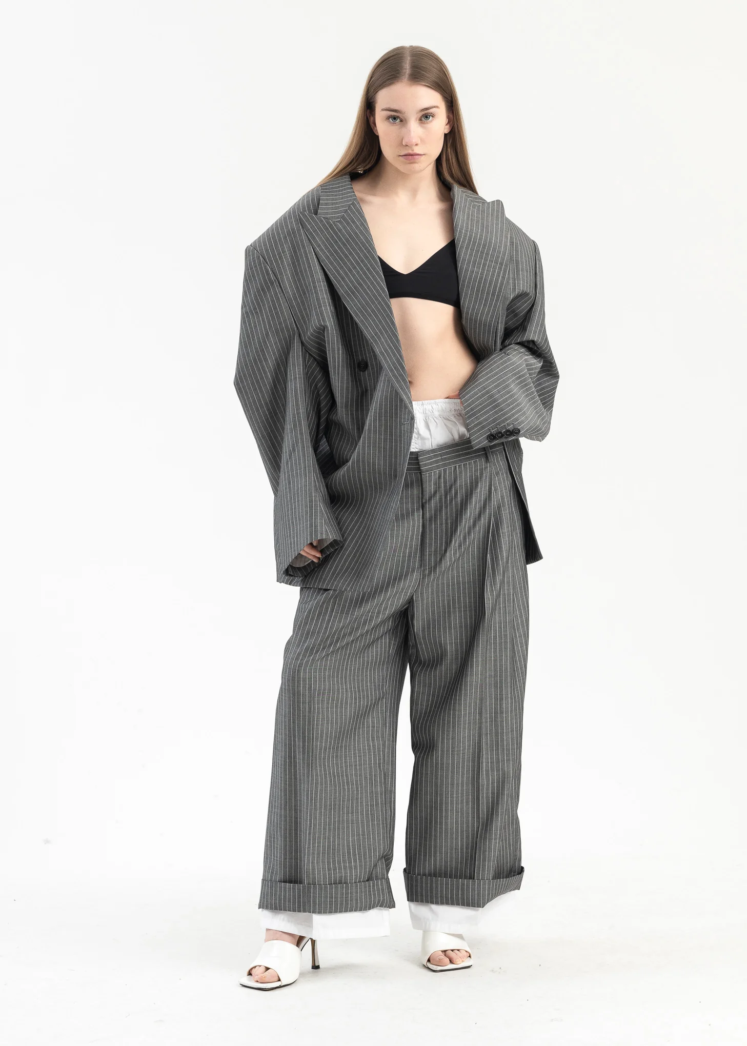 Gray Layered Trousers - Image 5