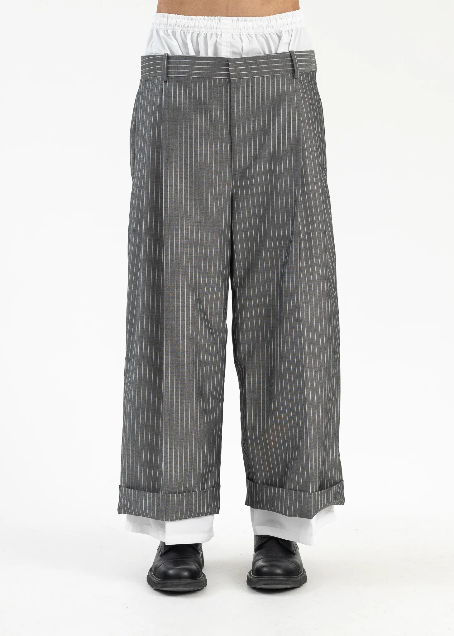 Gray Layered Trousers
