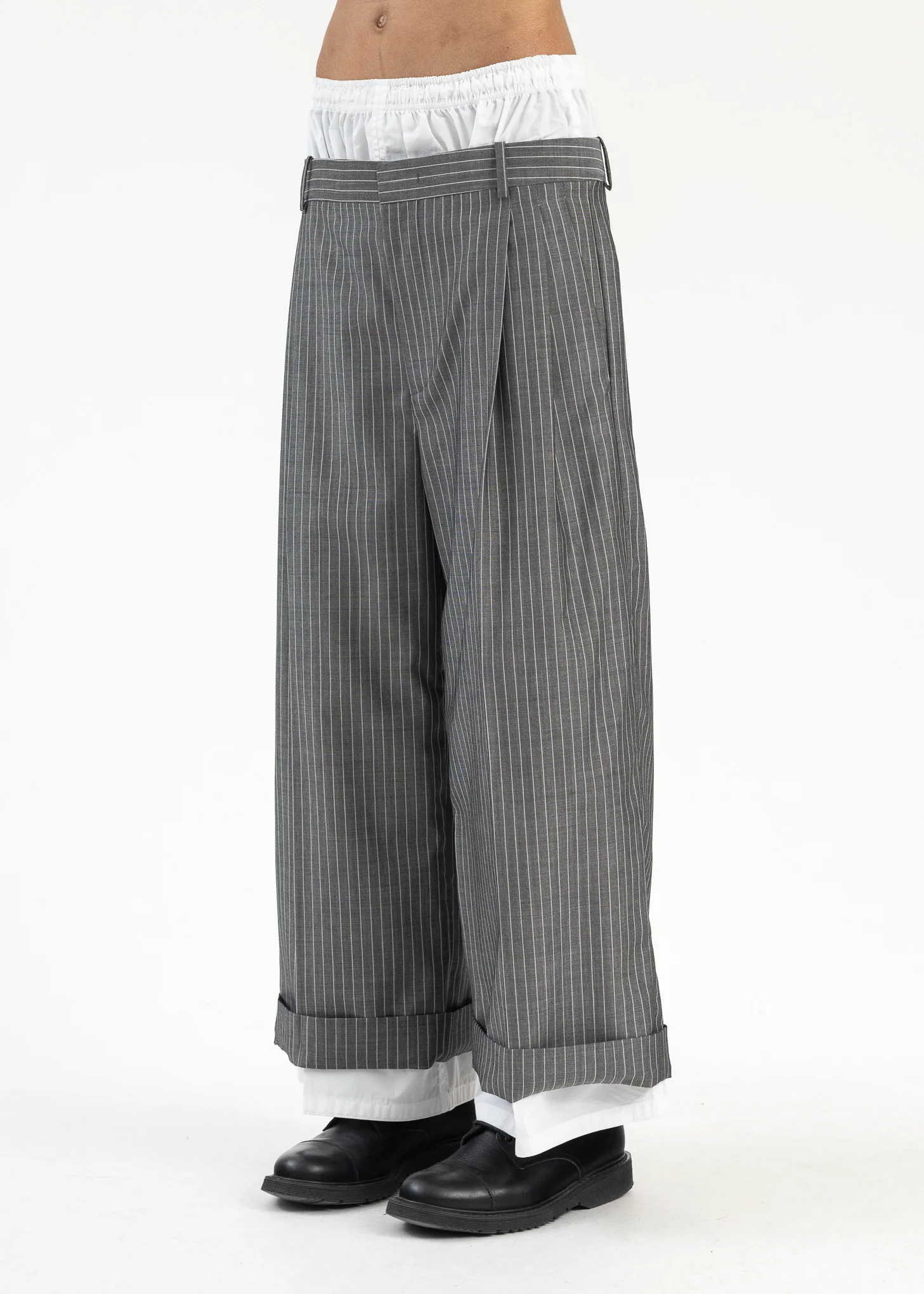 Gray Layered Trousers - Image 2