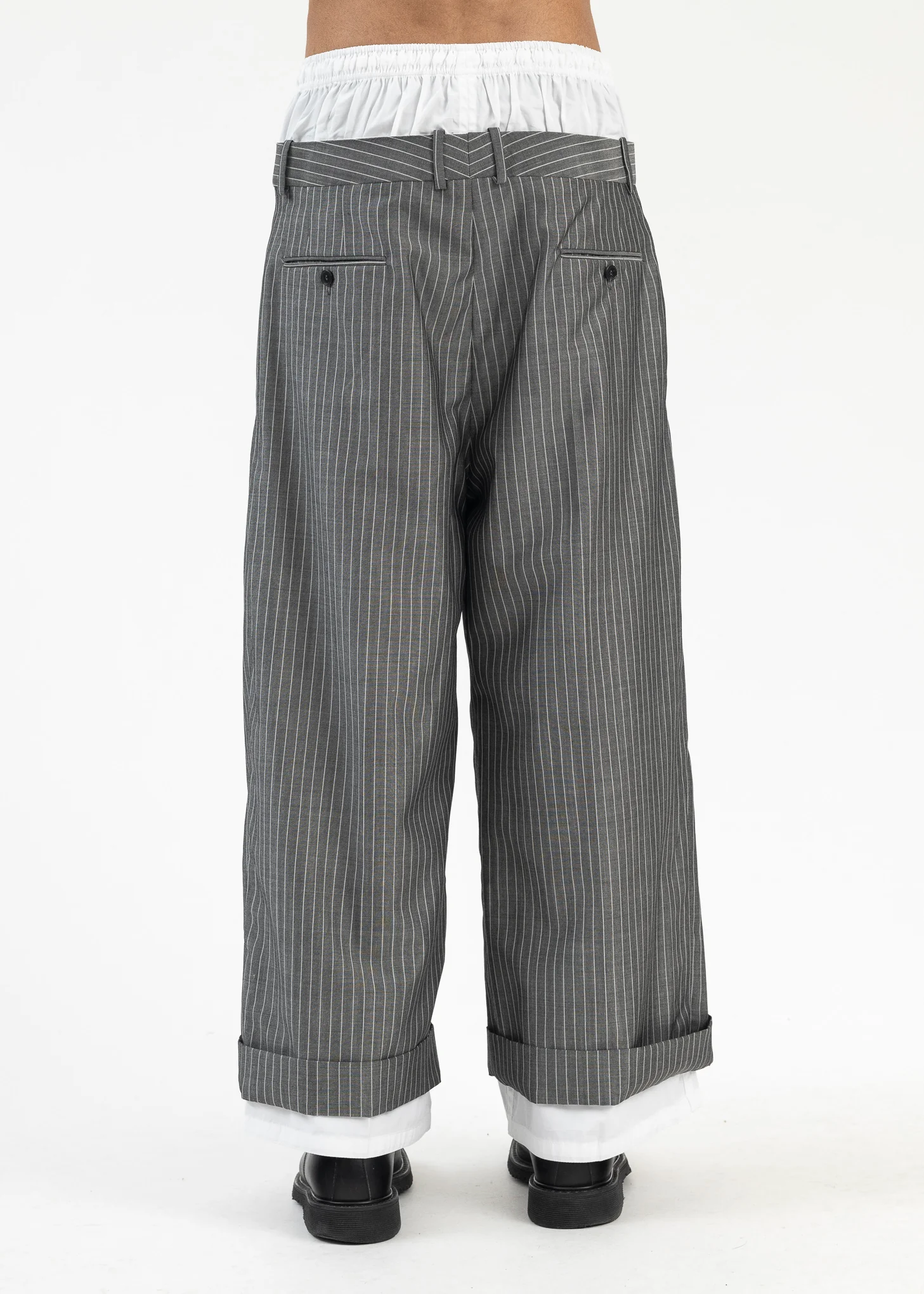 Gray Layered Trousers - Image 3